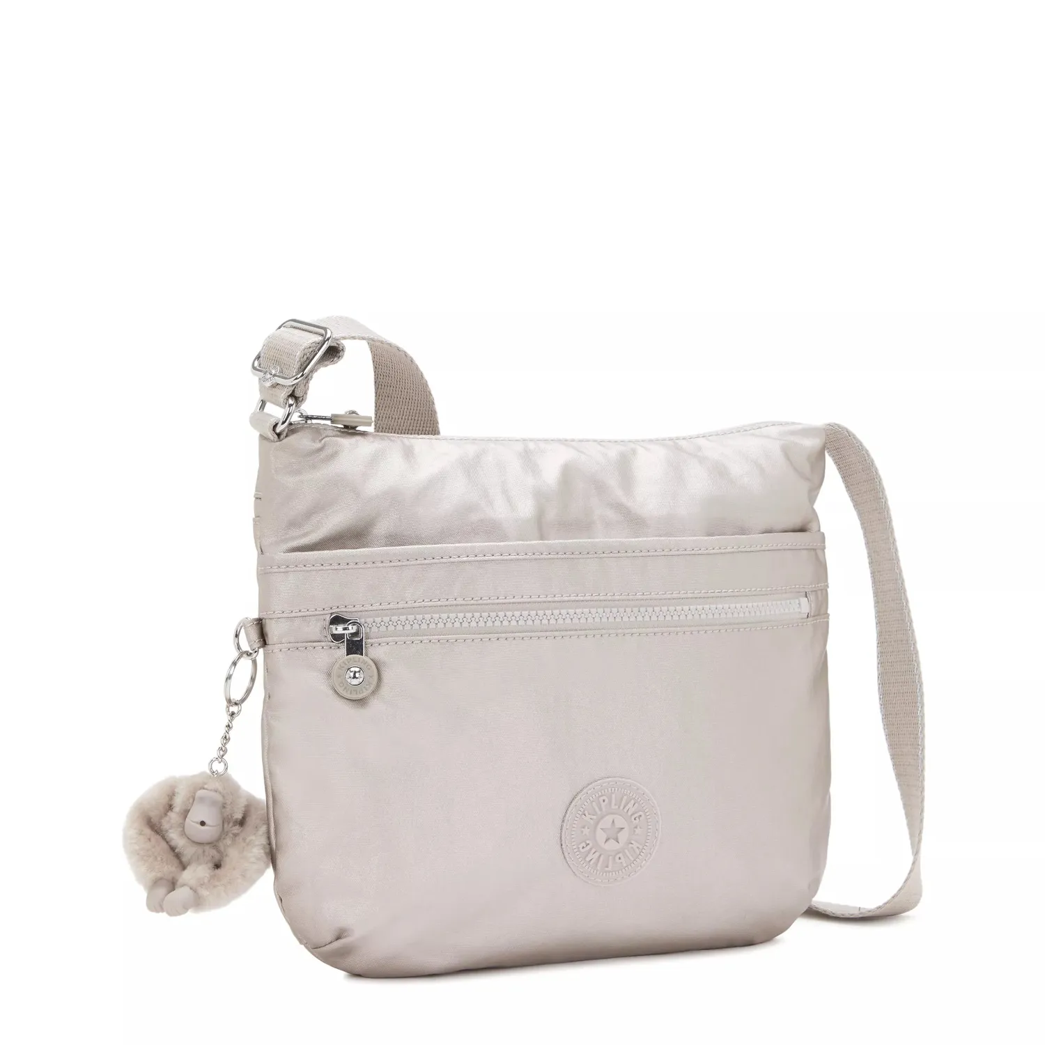Kipling Arto crossbody tas Metallic Glow Medium glanzend