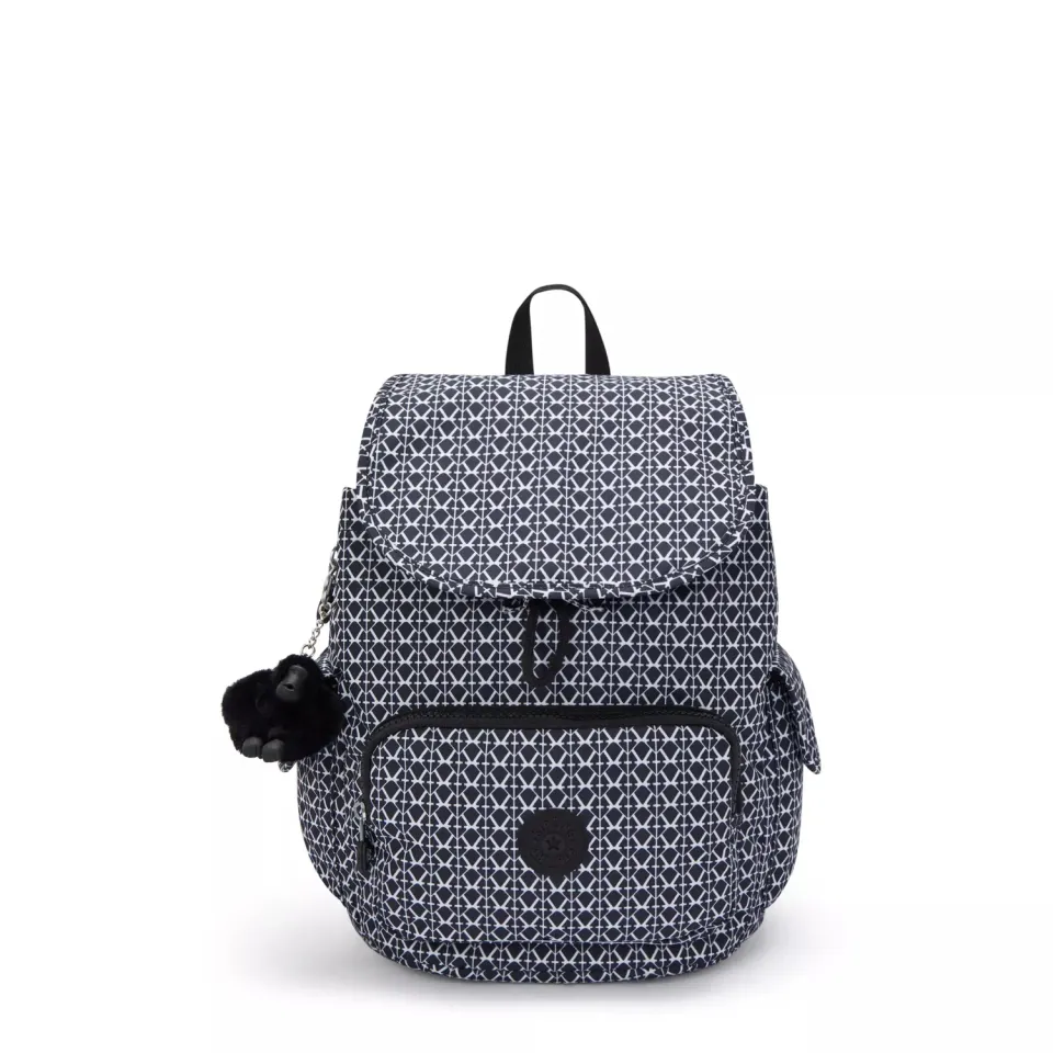 Kipling City Pack S rugzak Klein Signature Print licht