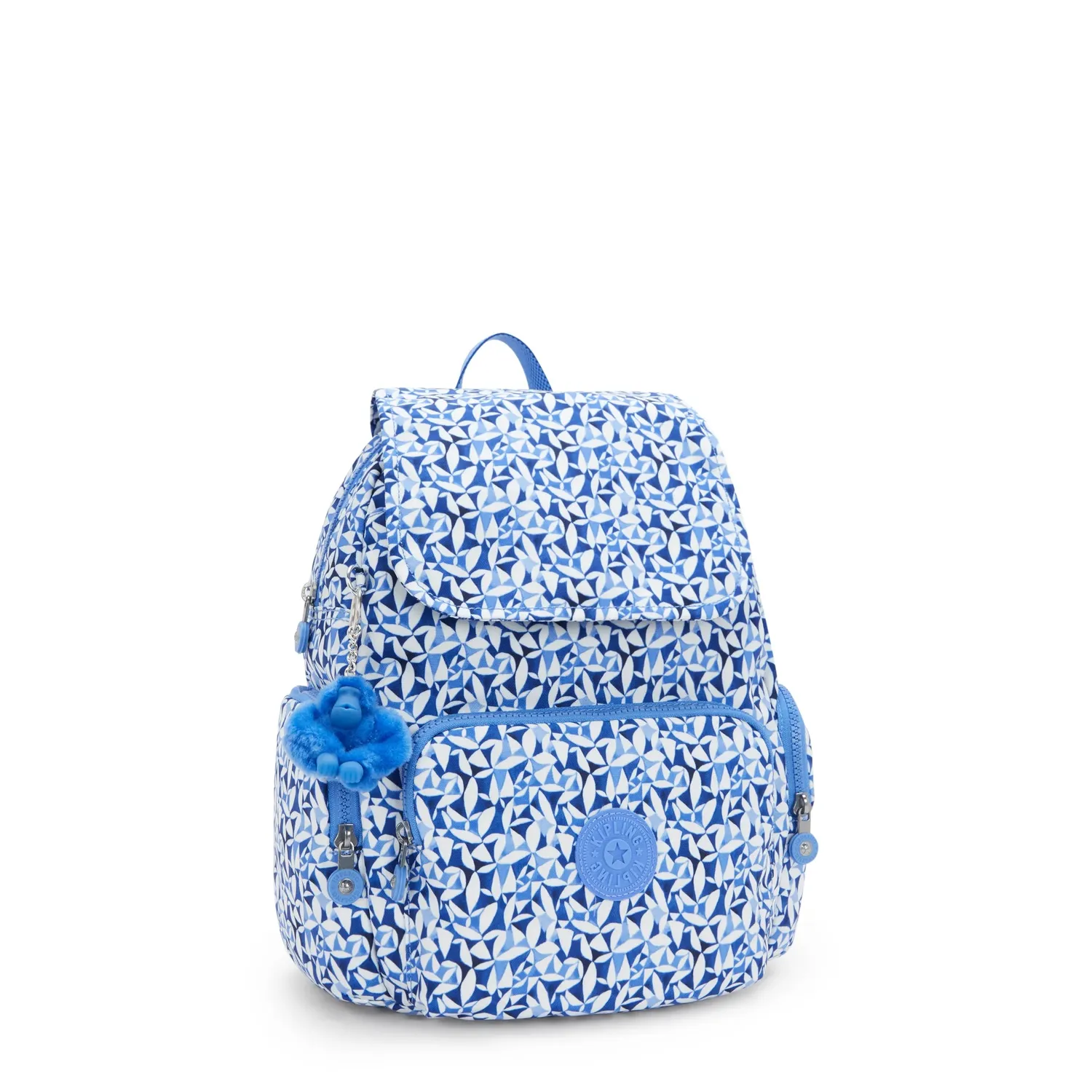 Kipling City Zip S rugzak Crazy Leaves klein met sleutelkoord