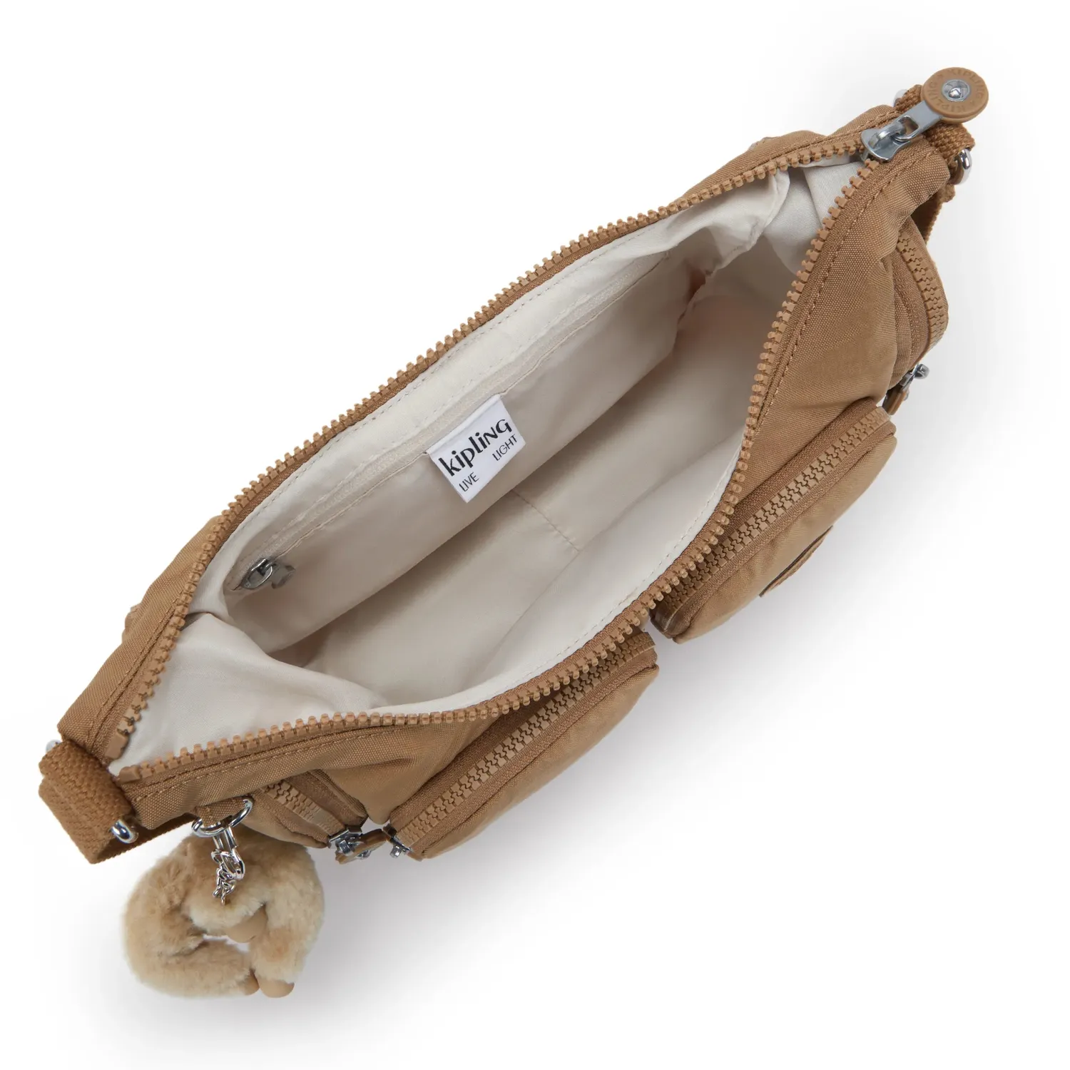 Kipling Rikka S crossbodytas Klein Early Tan ritsvakken