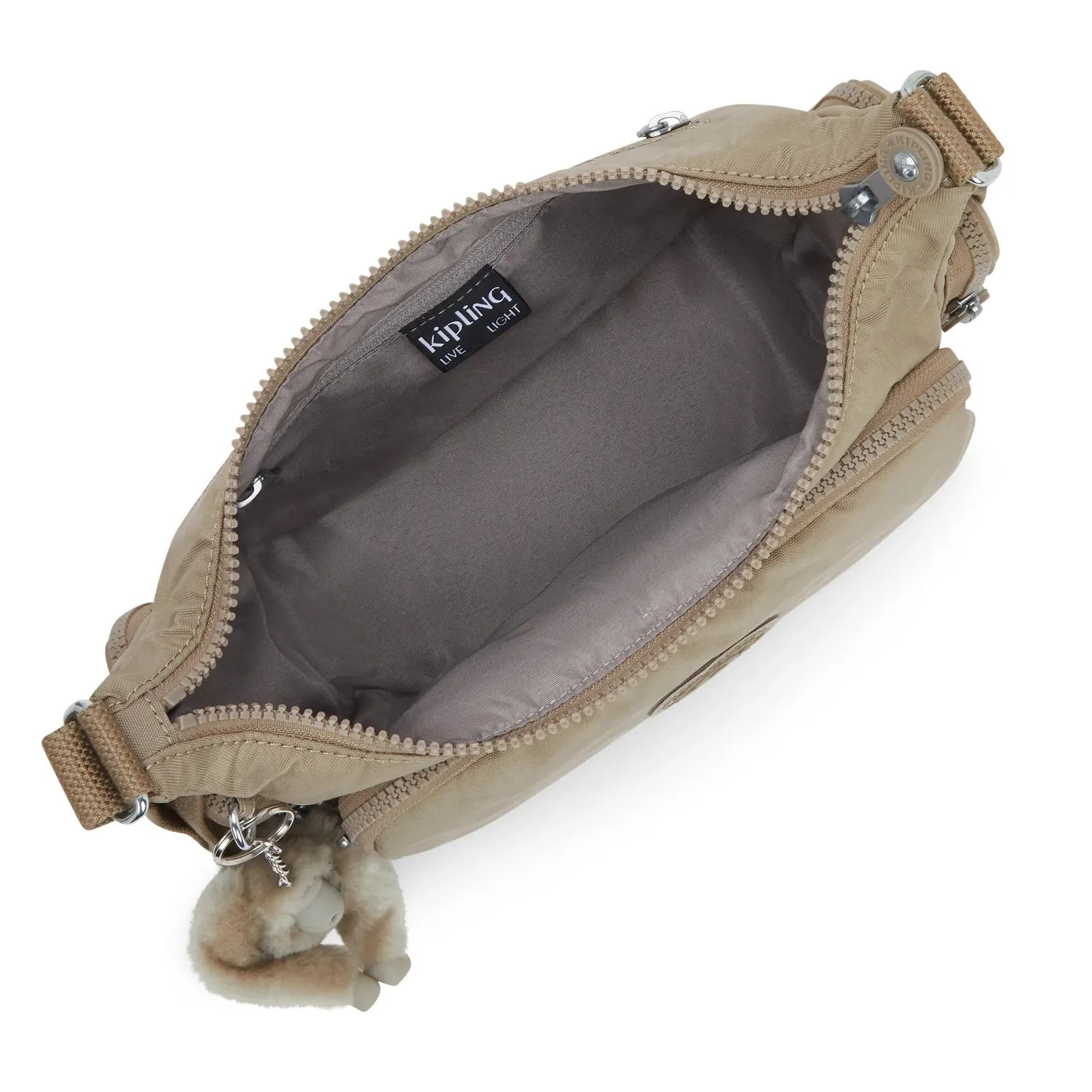 Kipling Gabbette S crossbody Soft Taupe Klein schoudertas
