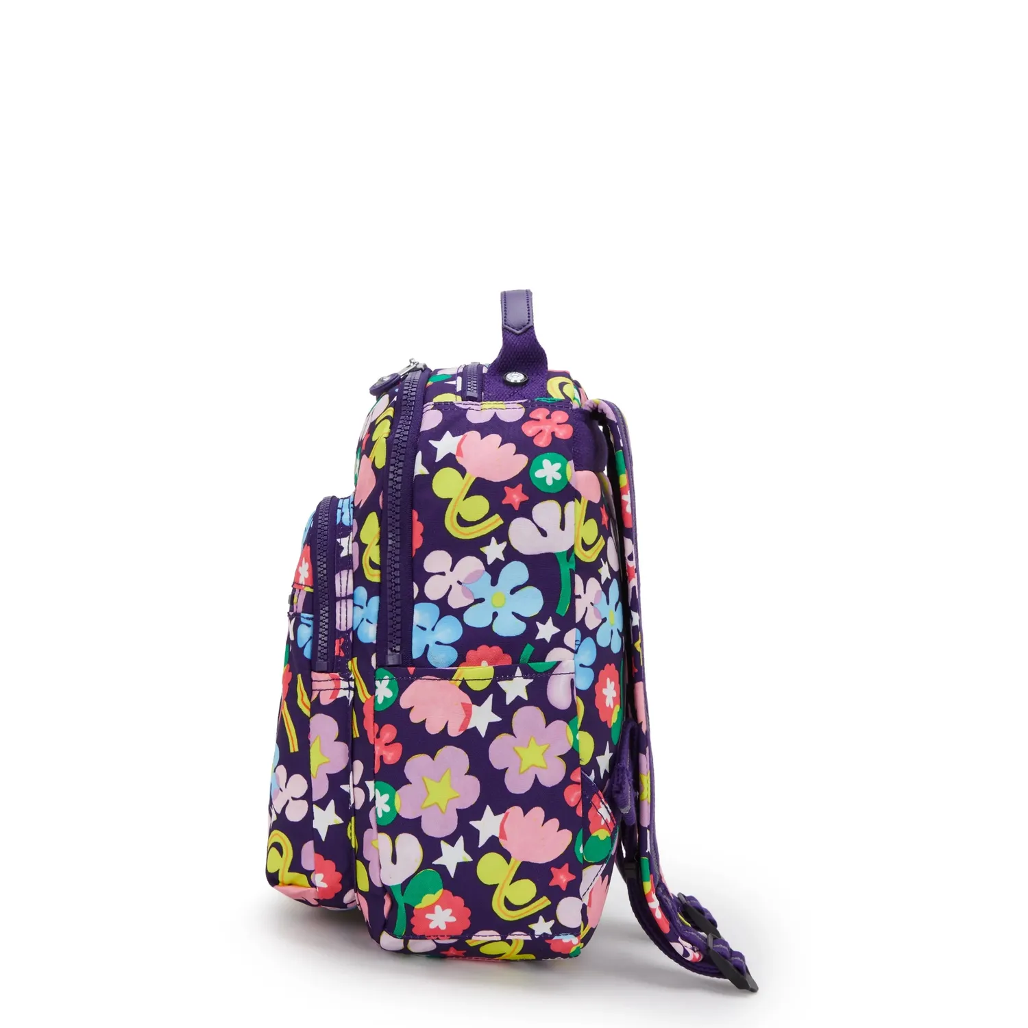 Kipling Seoul S rugzak Fairy Flower klein met 11 inch vak