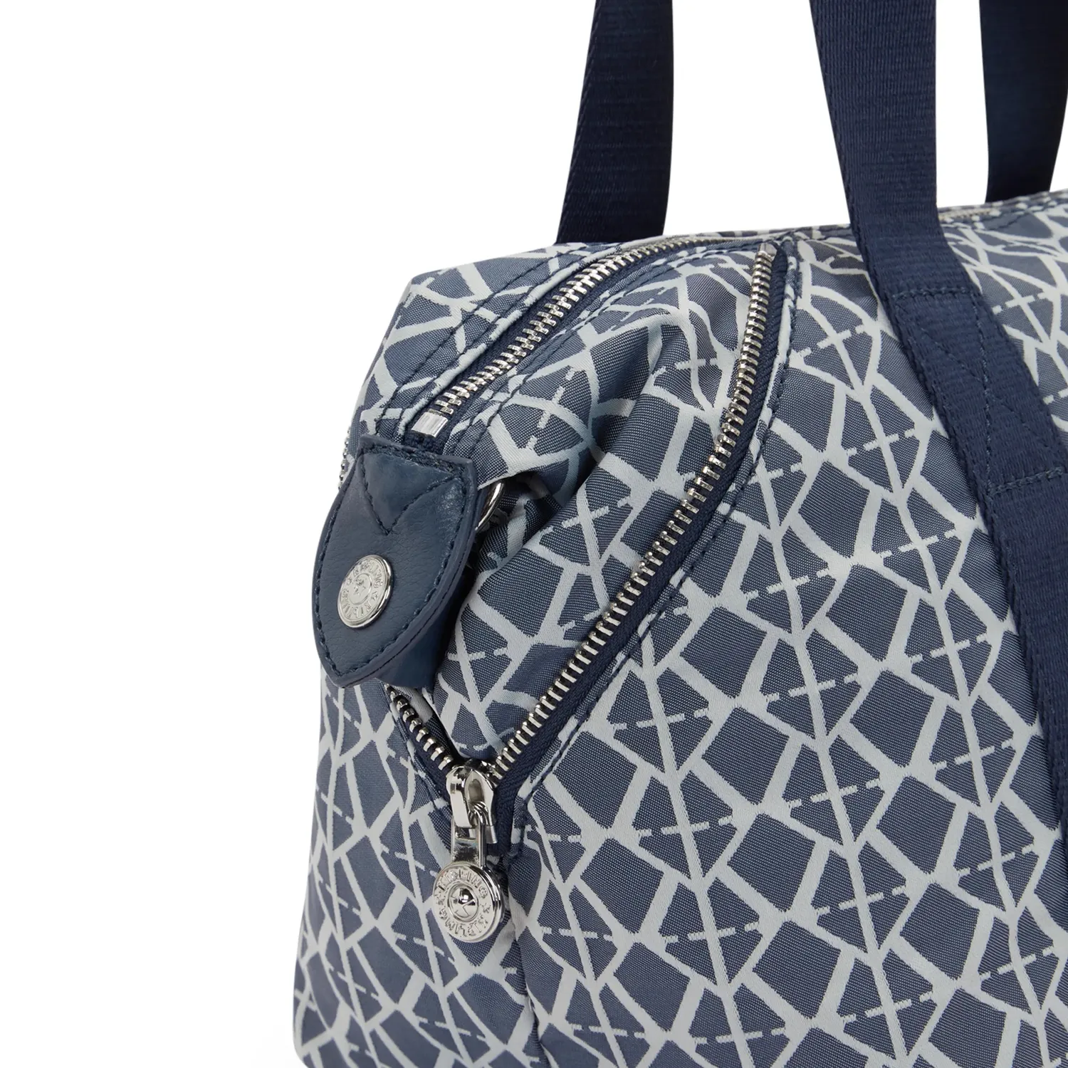 Kipling Art Mini schoudertas Navy Sign Jacquard klein ritsvak