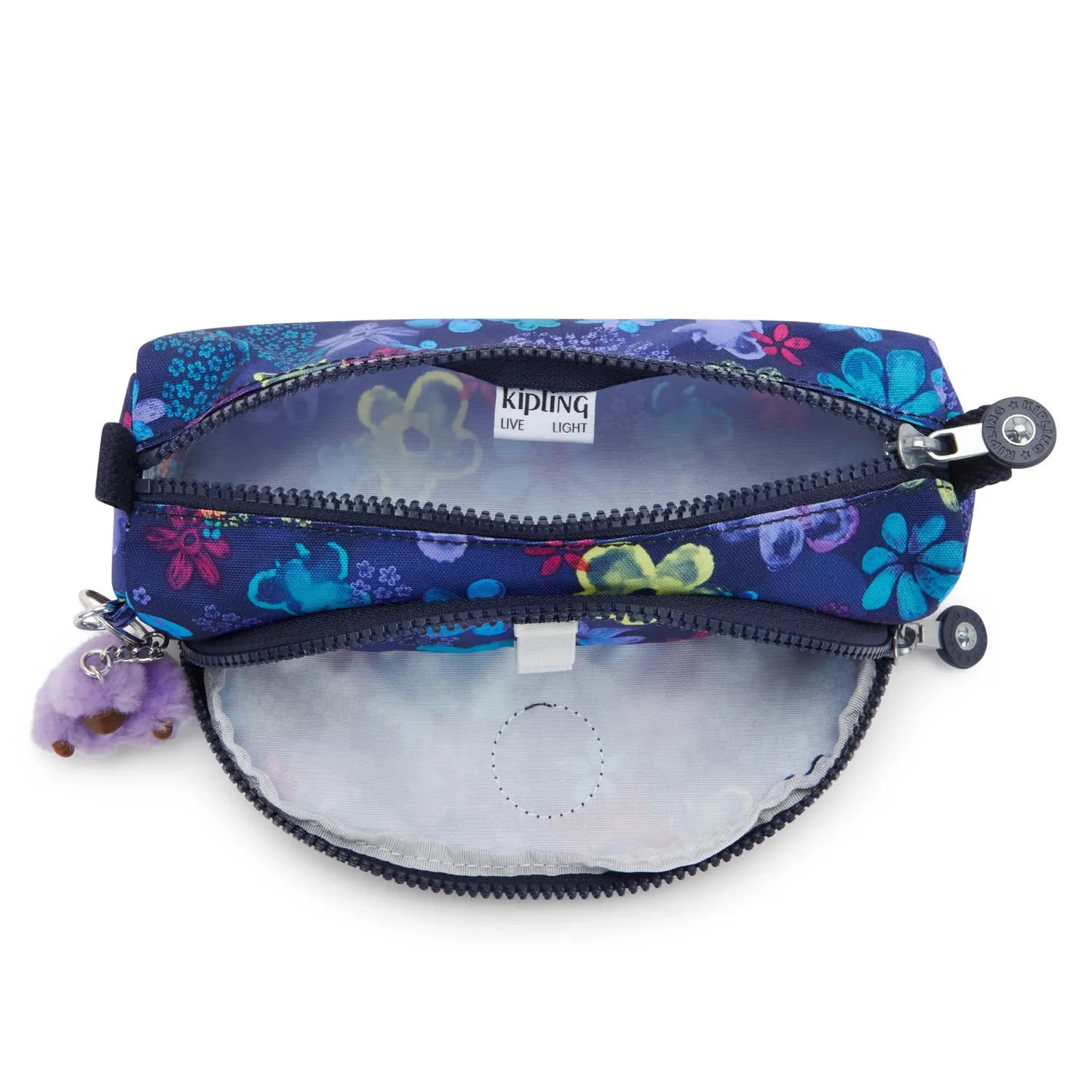 Kipling Cute pennenzak Medium Dark Flower Stamp nylon
