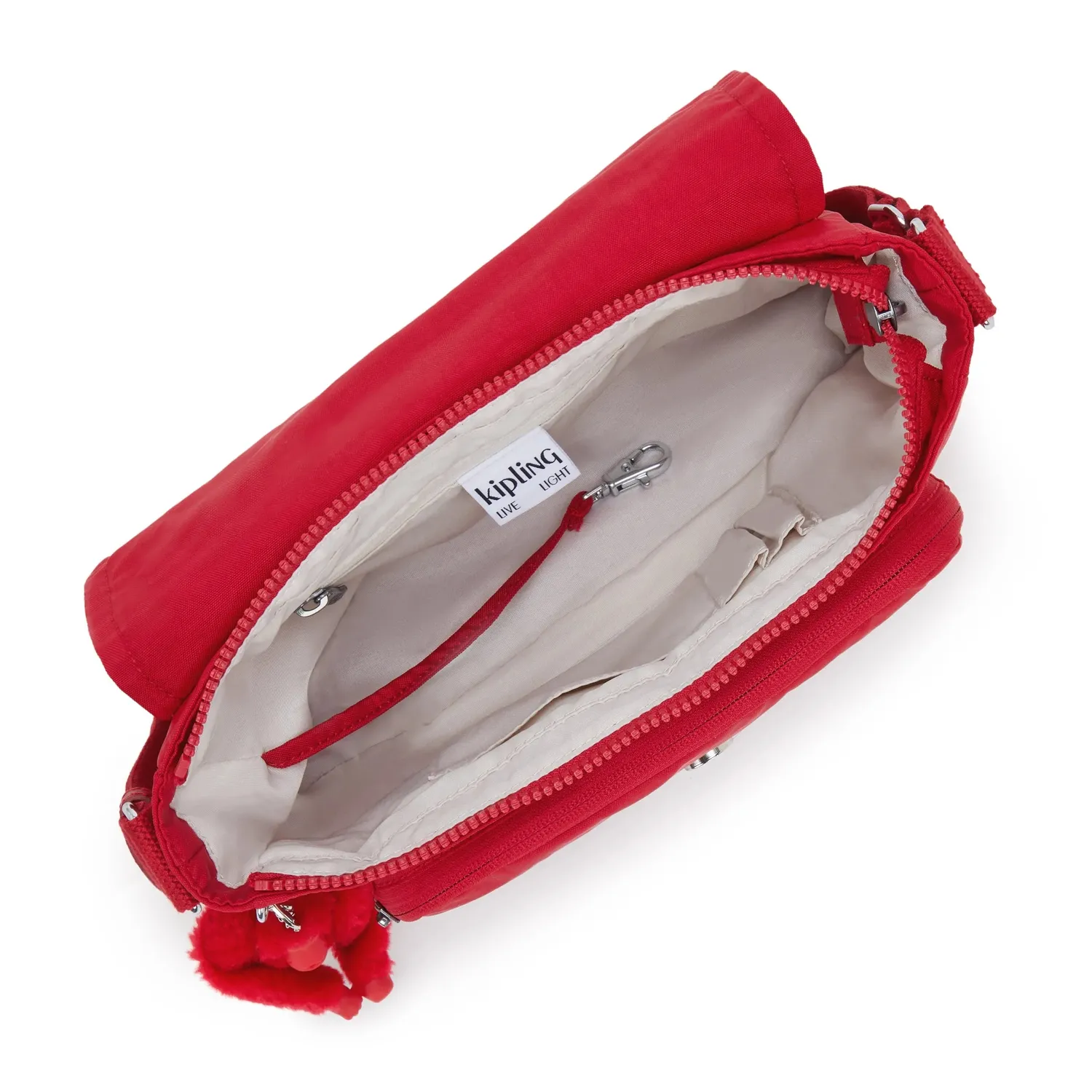 Kipling Dalma crossbody medium Ruby Red – handsfree