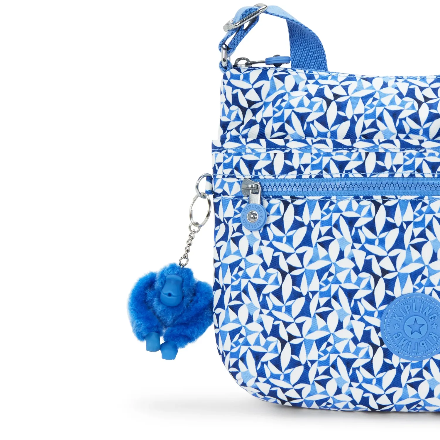 Kipling Arto schoudertas Medium Crazy Leaves licht