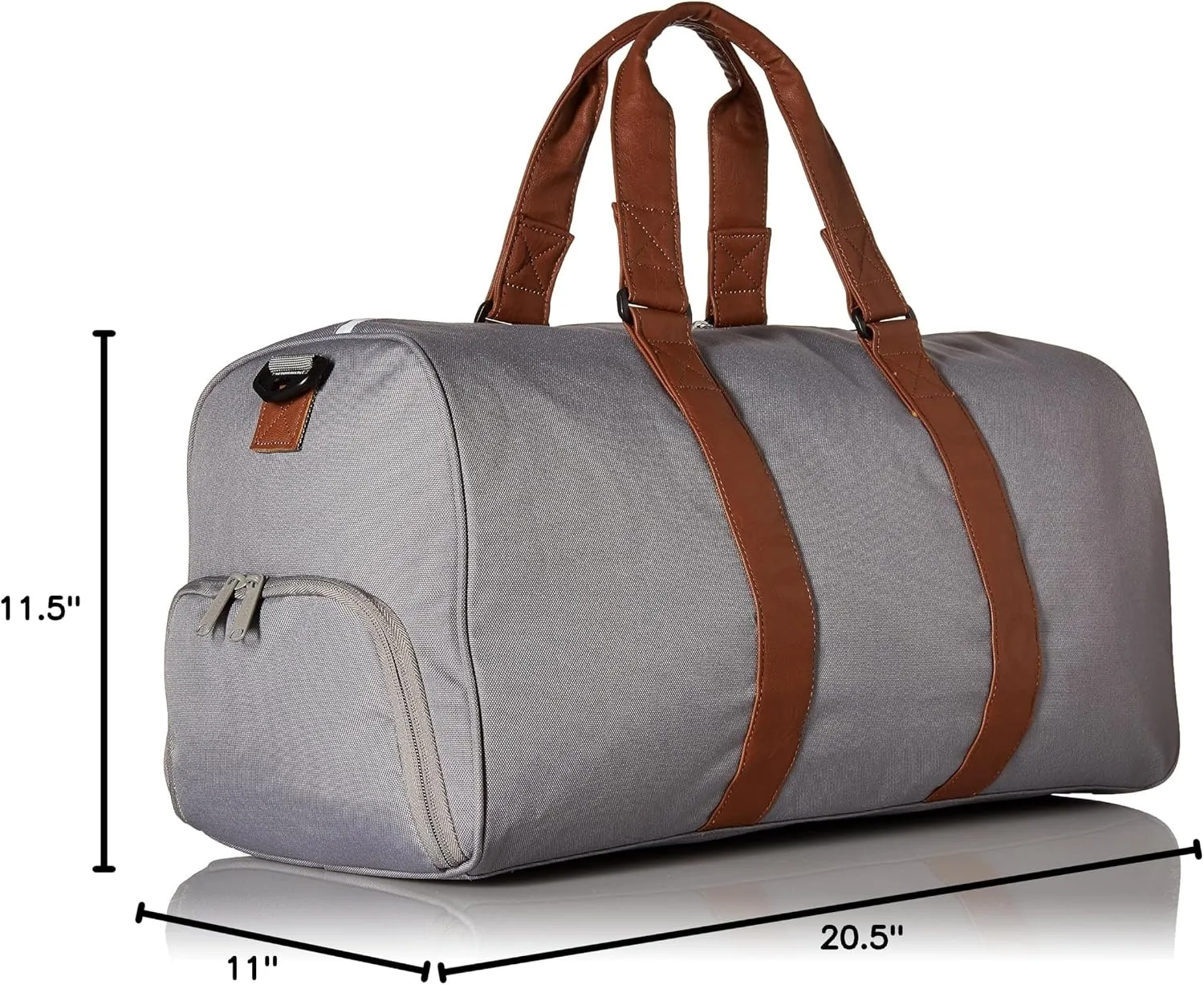 Herschel Novel reistas 42,5L Raven Crosshatch grijs canvas