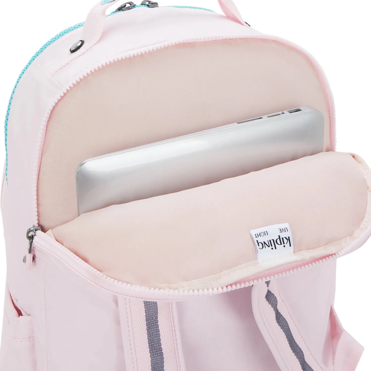 Kipling Seoul Lap rugzak Sea Pink Metallic Groot