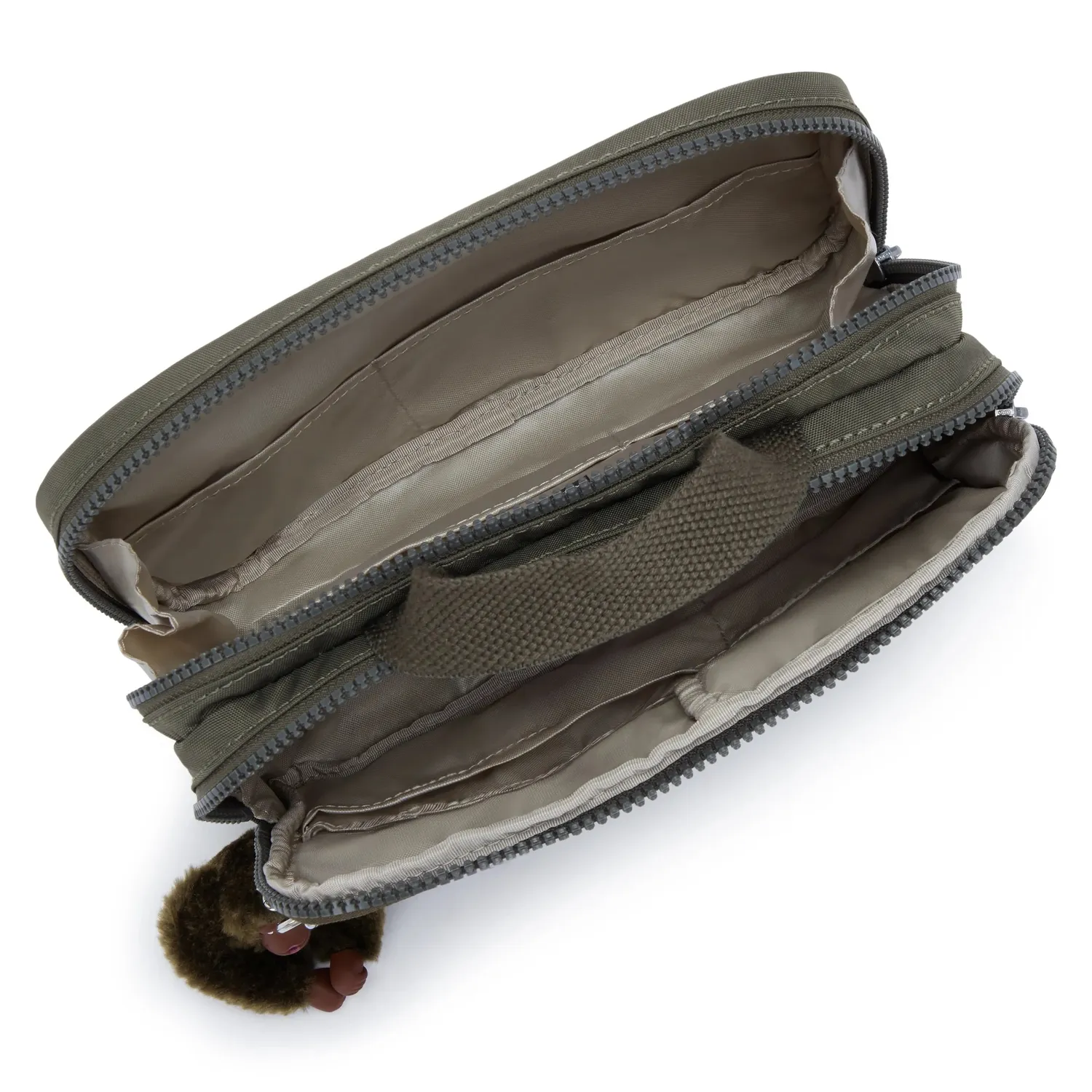 Kipling Jaconita beauty case Field Green medium afneembare voering