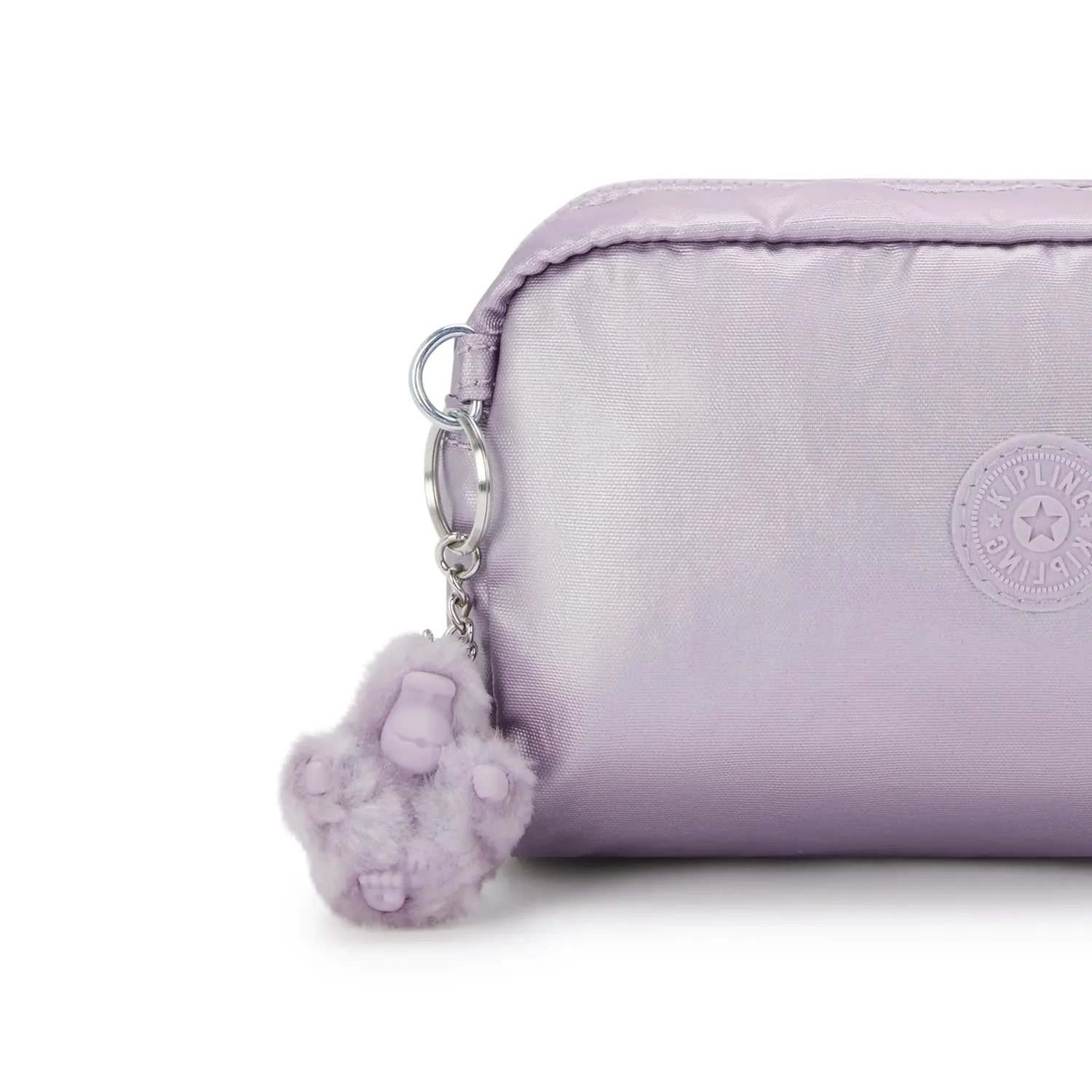 Kipling Gleam toilettas Lilac Moon Metallic medium glans