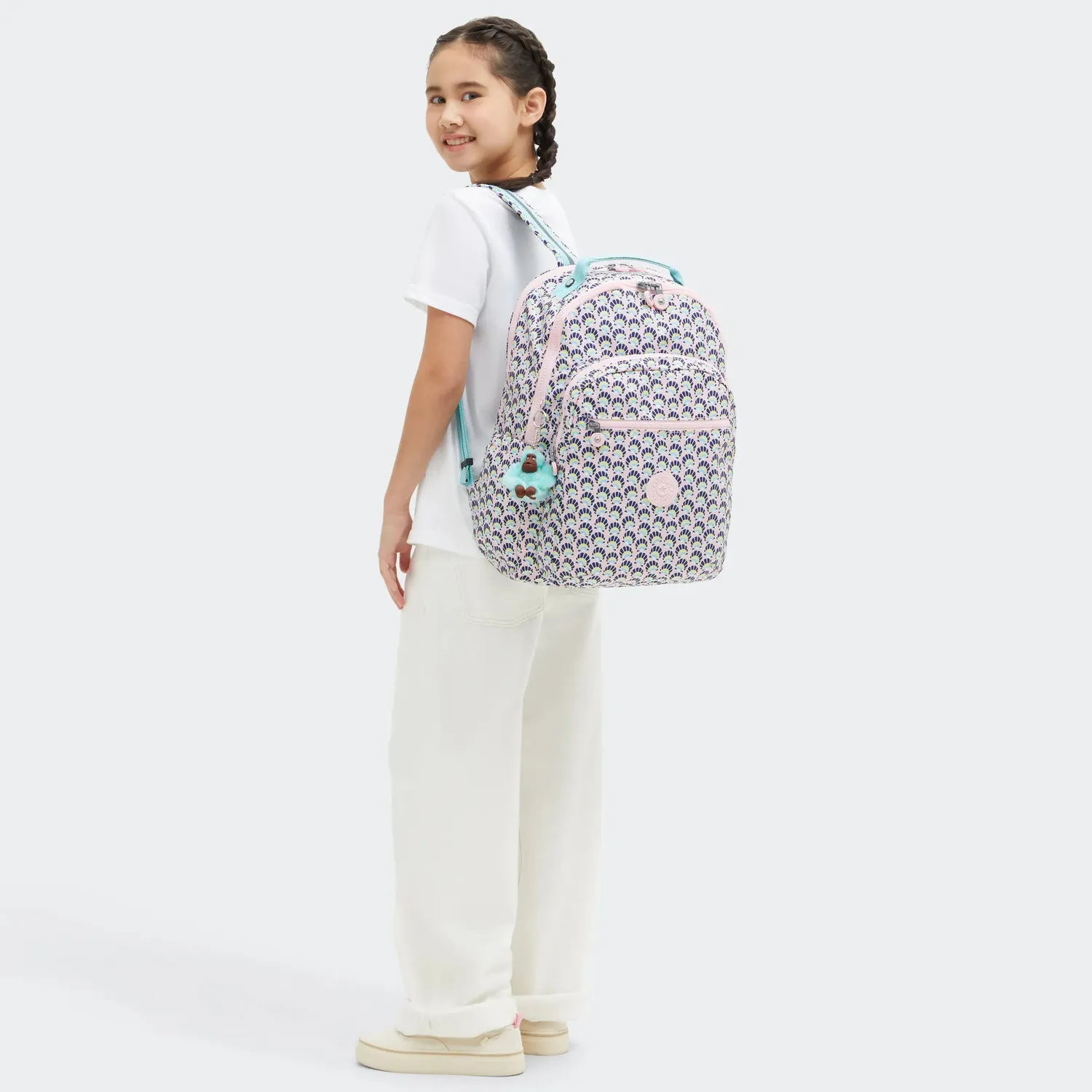 Kipling Seoul Lap rugzak Groot Geo Shell 15 inch laptopvak