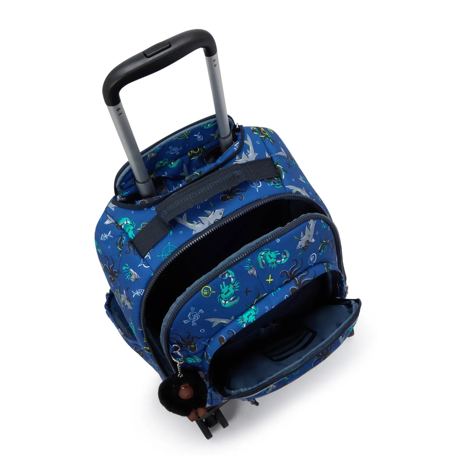 Kipling New Zea rugzak met wielen Undersea Party Groot trolley