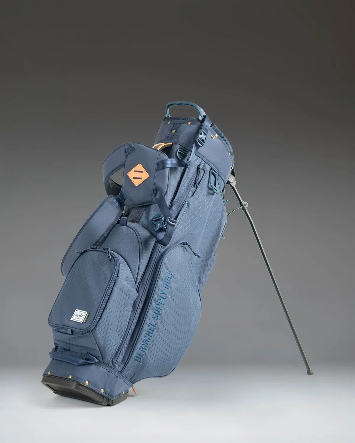 Herschel Watt Stand golftas zwart met 5-vaks top