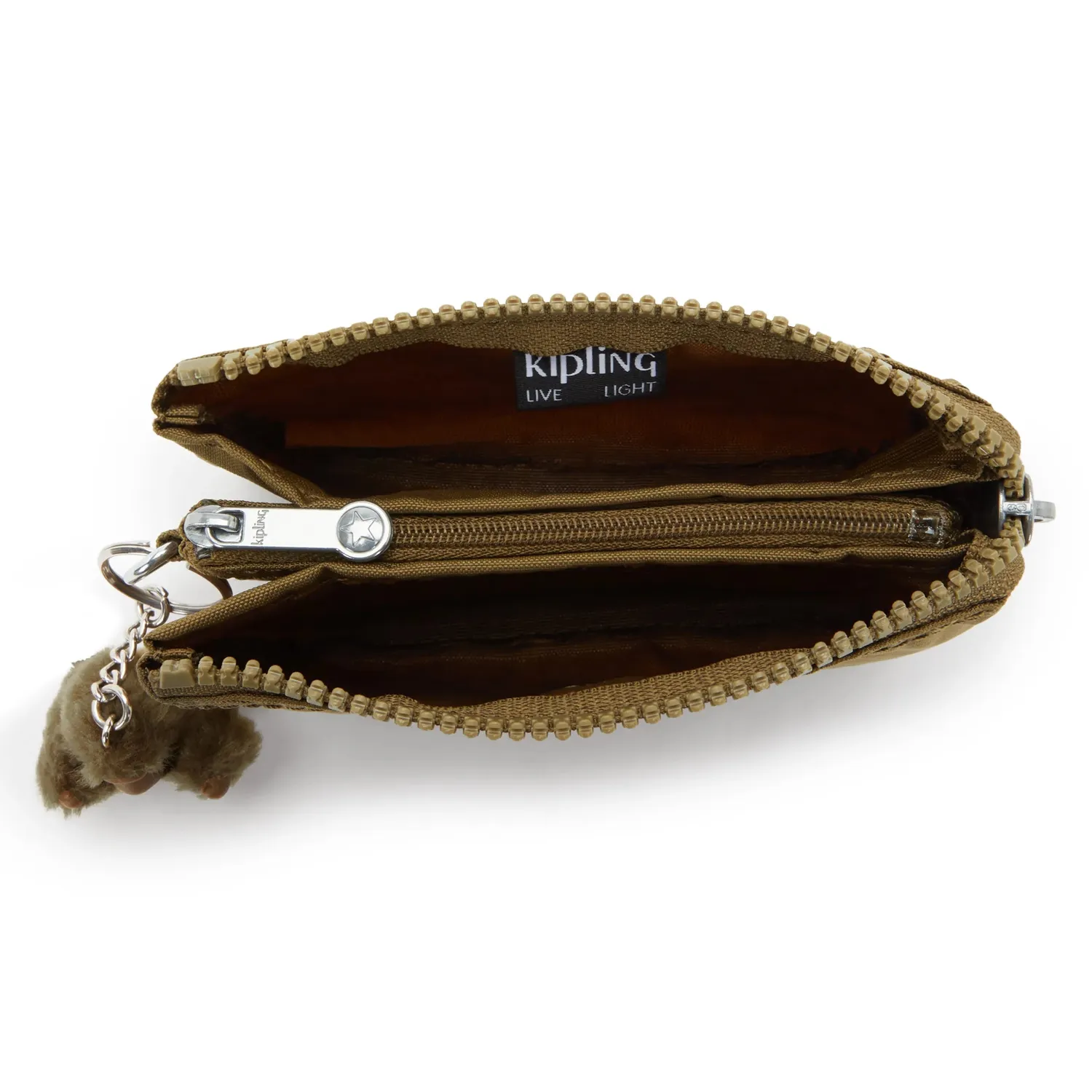 Kipling Creativity S portemonnee Smooth Khaki klein groen