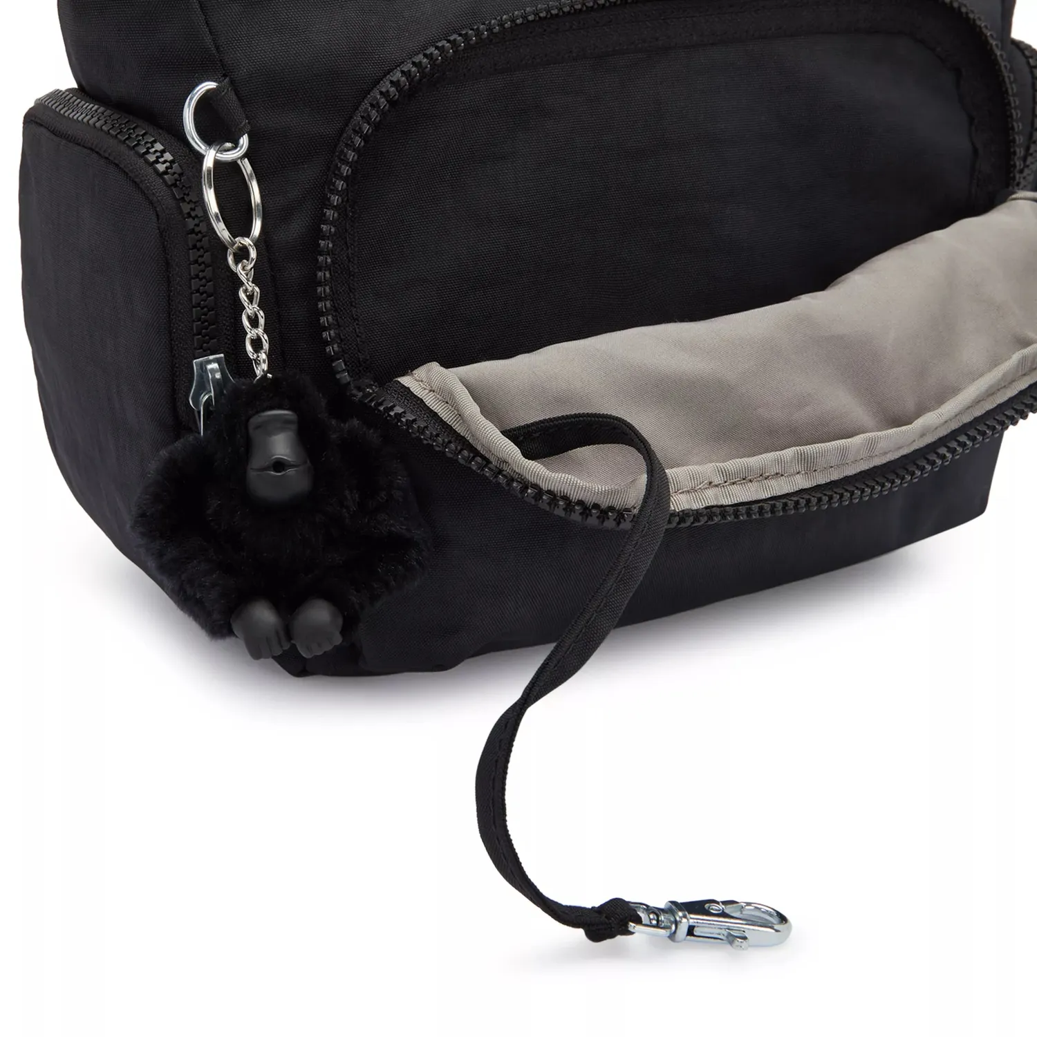 Kipling Gabb S crossbodytas Medium Black Noir met ritsvakken