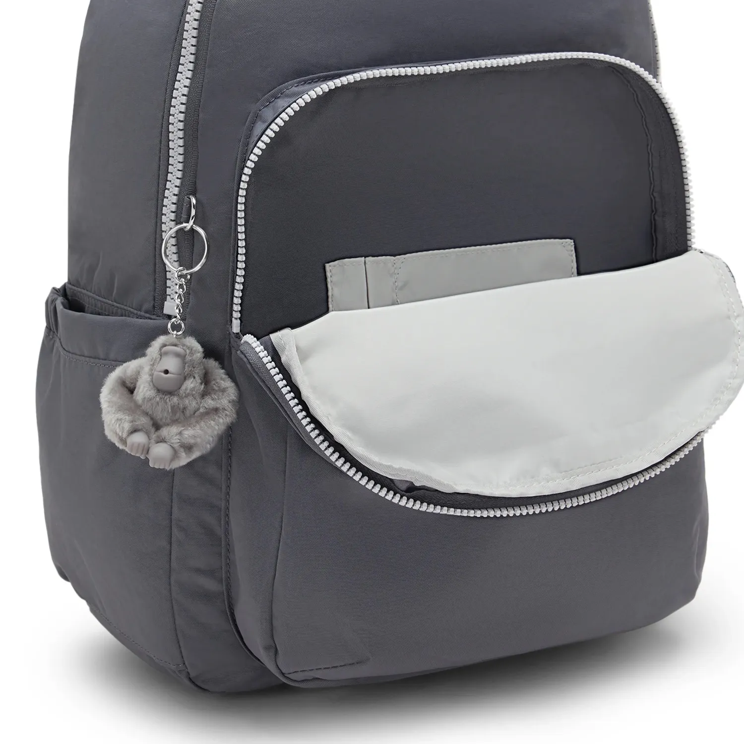 Kipling Seoul rugzak Groot Moonlit Grey 15 inch