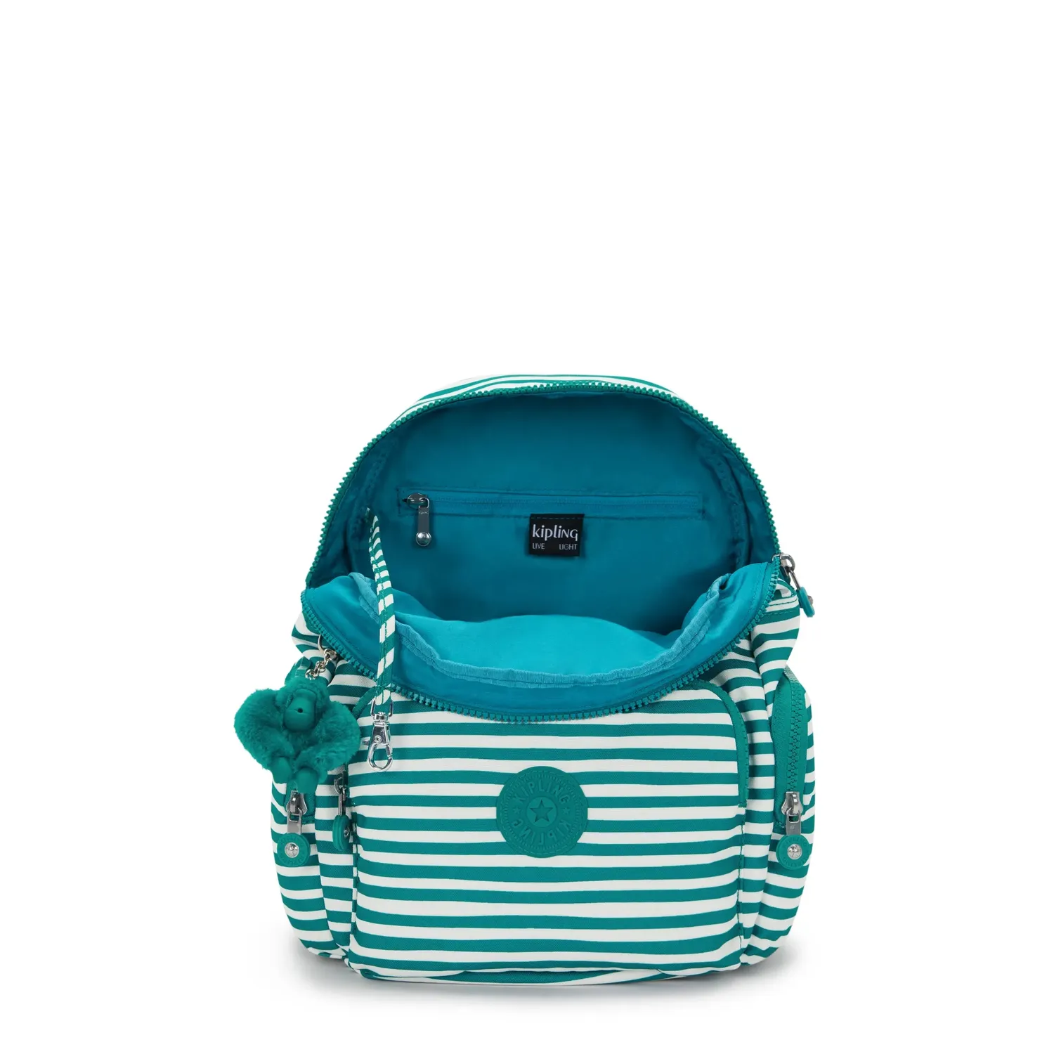Kipling City Zip S rugzak Klein Parasol Stripes met vakken