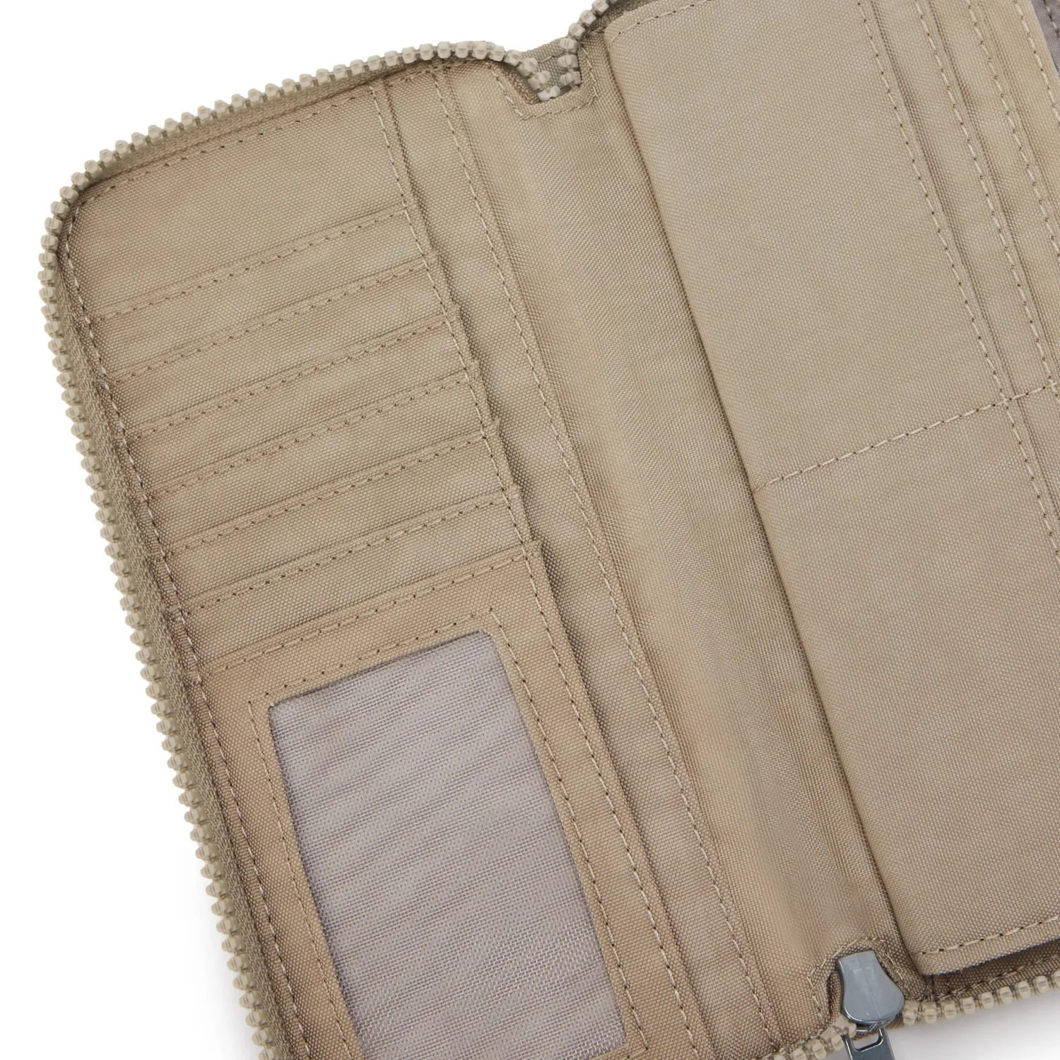 Kipling Money World grote portemonnee Soft Taupe effen