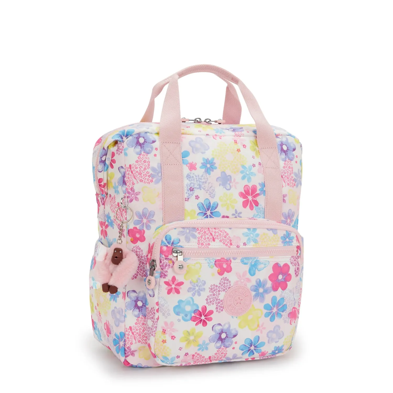 Kipling Buddy rugzak flower stamp medium laptopvak