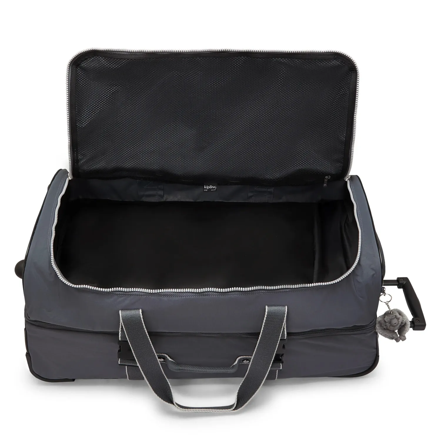Kipling Teagan L koffer Groot Moonlit Grey licht