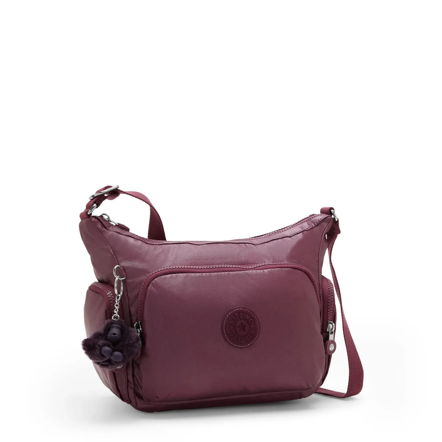 Kipling Gabb S crossbodytas Grape Wine Metallic medium glans