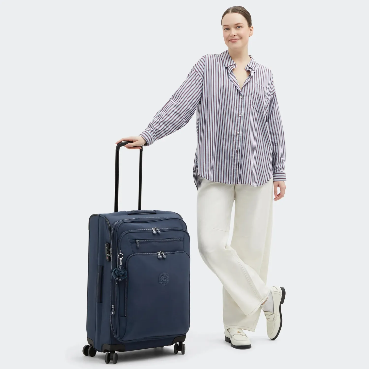 Kipling New Youri Spin M reiskoffer medium Blue Bleu