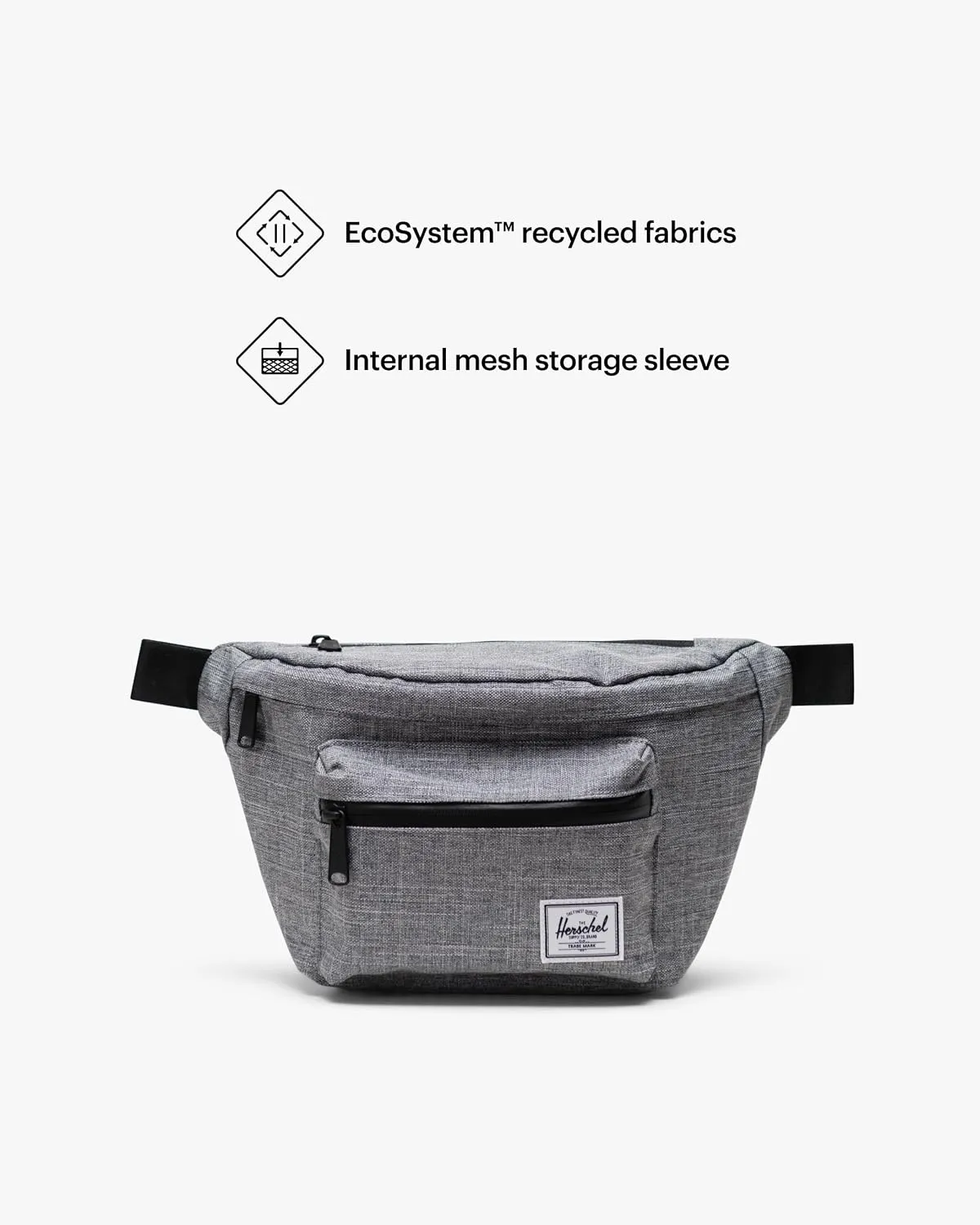 Herschel Pop Quiz heuptas Raven Crosshatch
