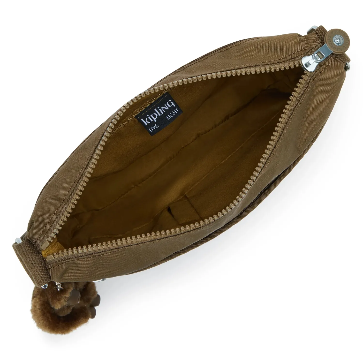 Kipling Arto schoudertas Medium Smooth Khaki waterafstotend