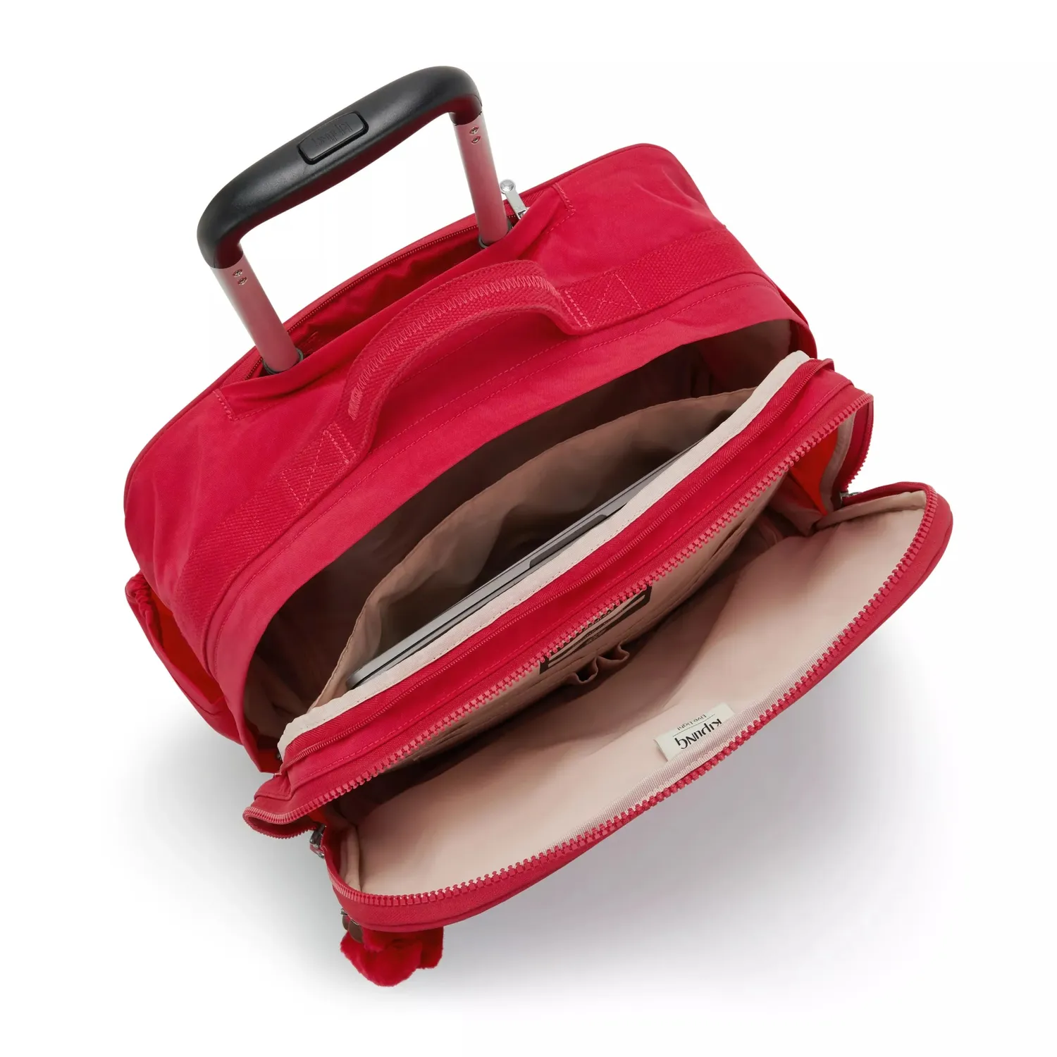 Kipling New Storia trolley True Pink Groot met 4 wielen