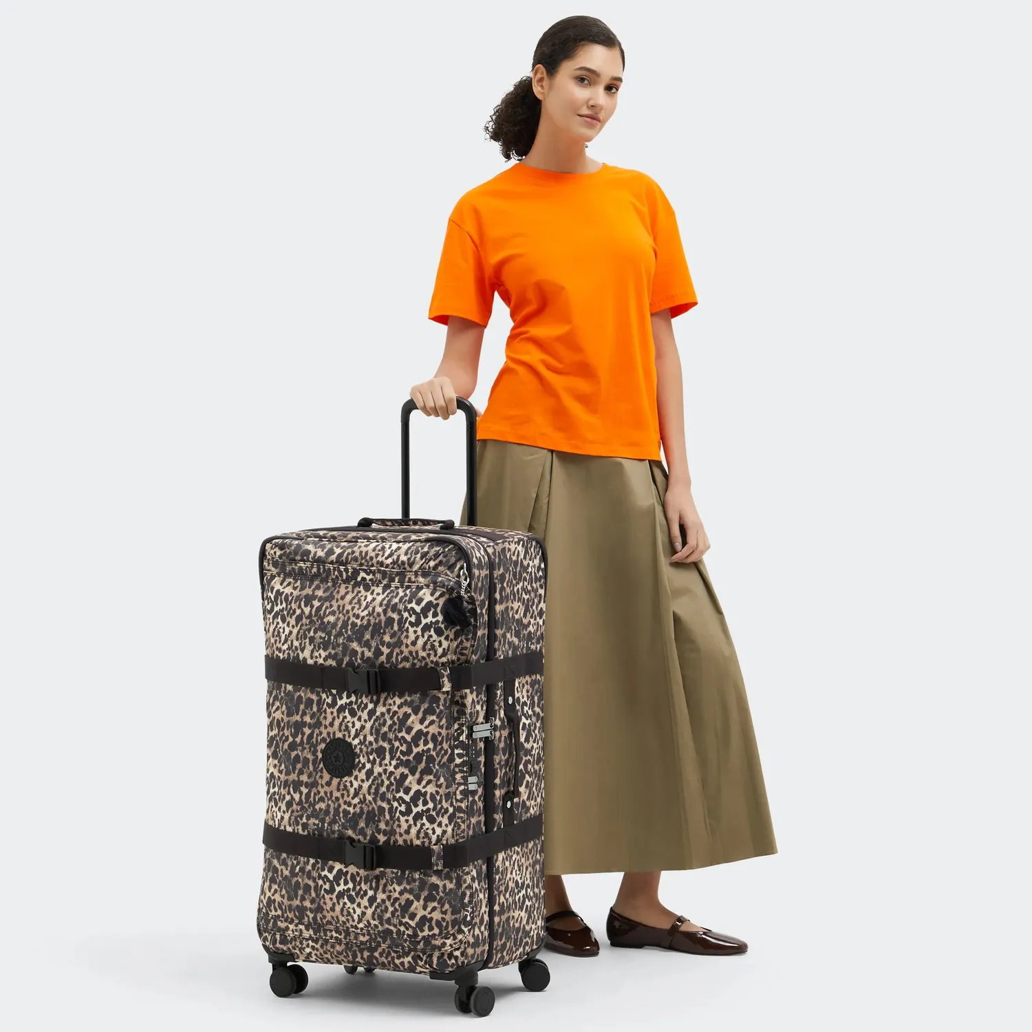 Kipling Spontaneous L koffer Wild Leopard groot TSA-slot