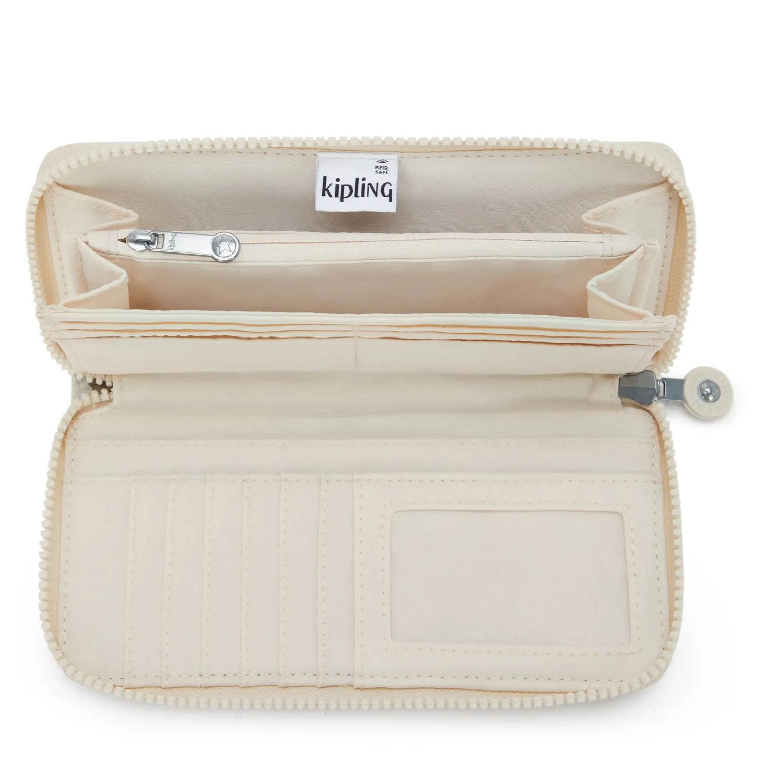Kipling Money World portemonnee soft sand groot 12 kaartsleuven