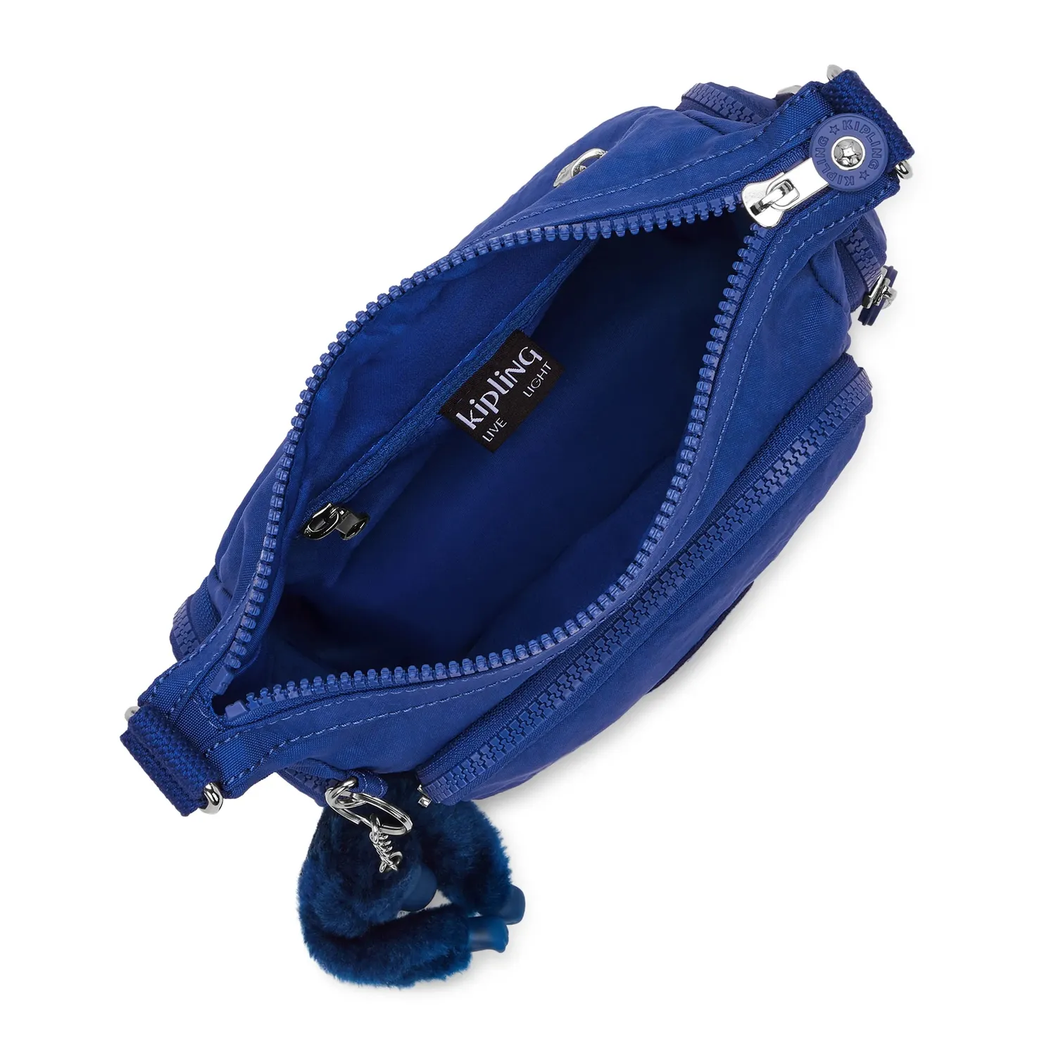 Kipling Gabbie Mini crossbodytas klein Blazing Blue met vakken