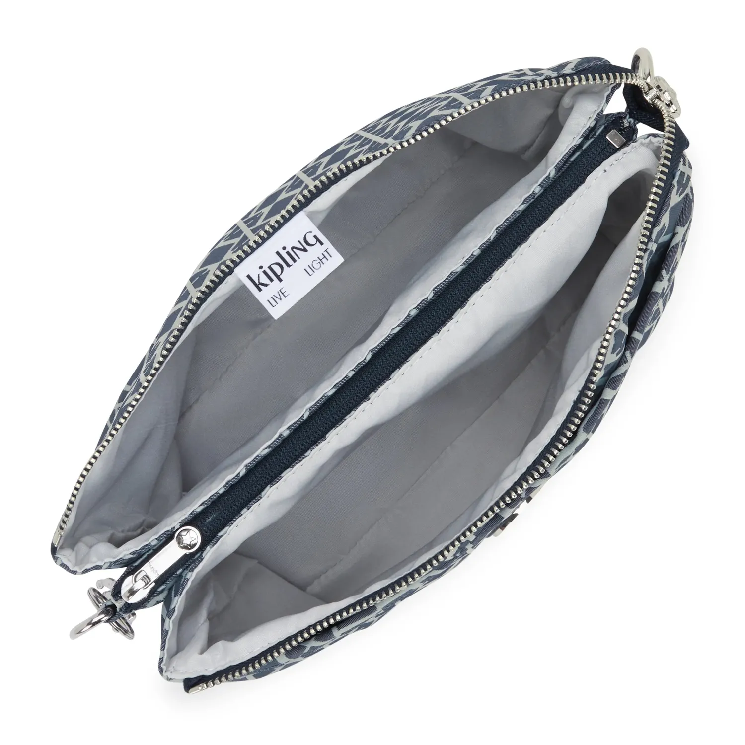 Kipling Riri L crossbodytas Navy Sign Jacquard medium verstelbaar