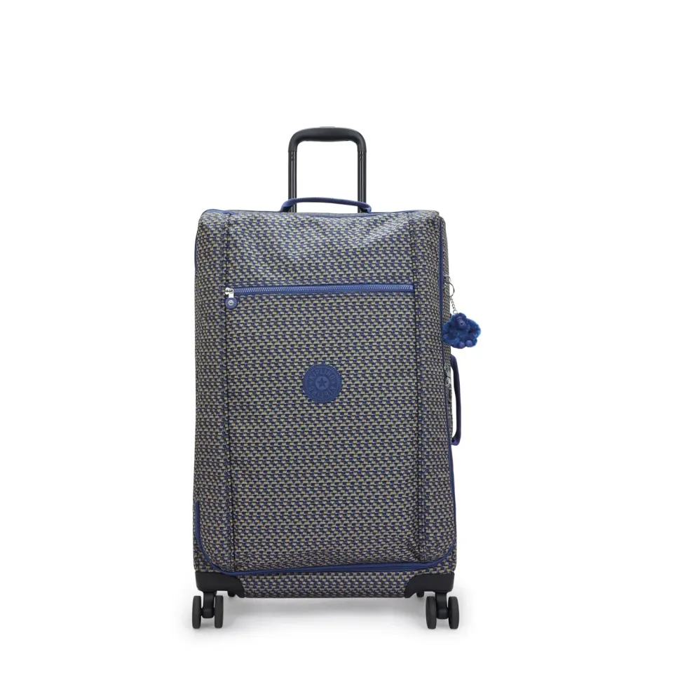 Kipling Jet M koffer medium Blue on Wire met TSA-slot