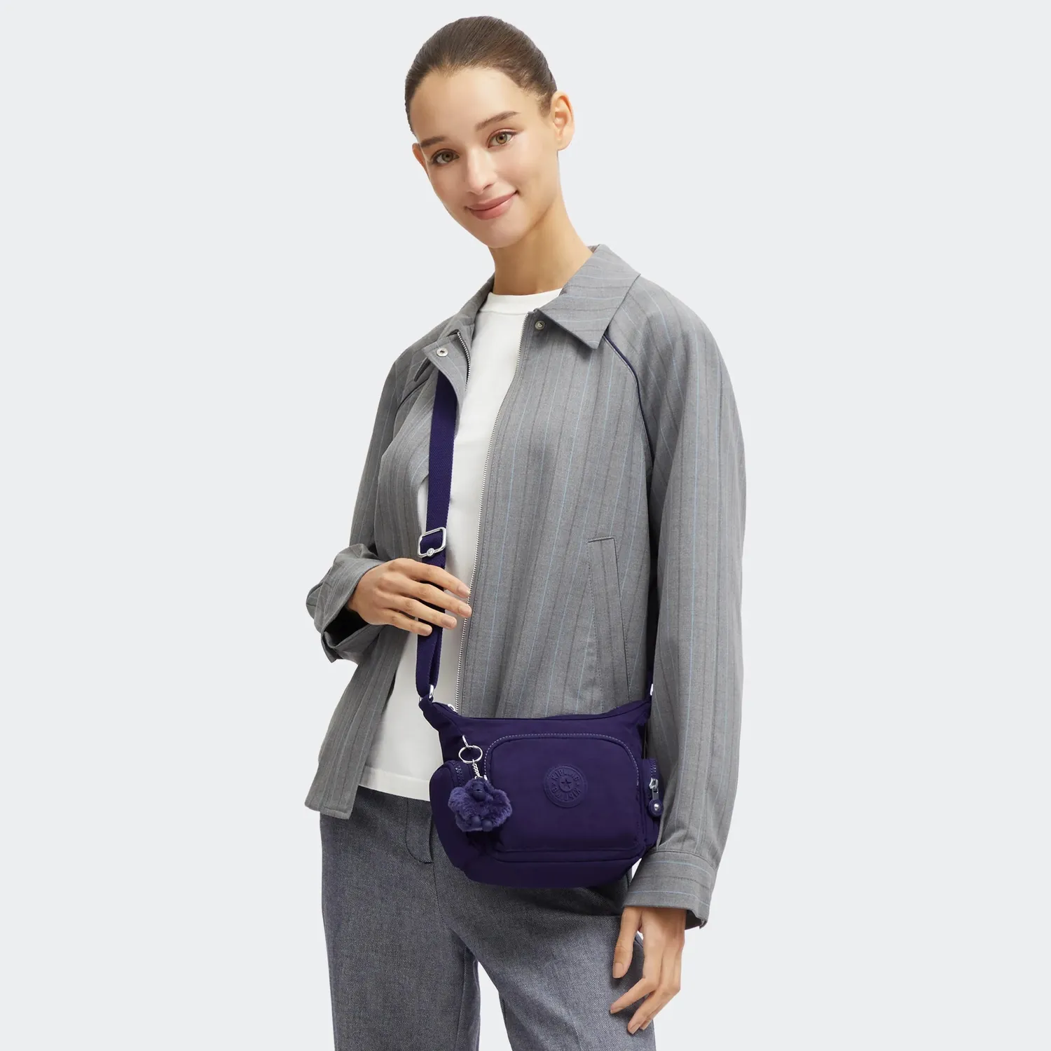 Kipling Gabbie Mini crossbody Klein Moonlit Blue met 6 vakken