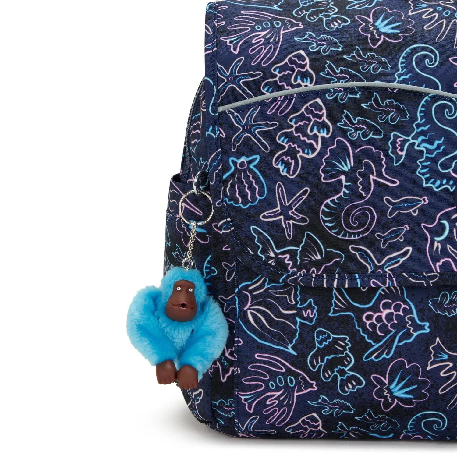 Kipling Codie M rugzak Disco Fish medium A4 flessen