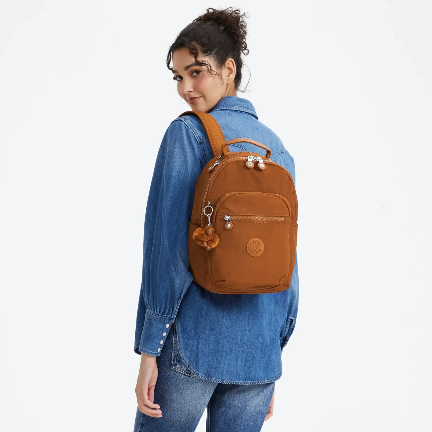 Kipling Seoul S kleine rugzak Stylish Mokka 11 inch