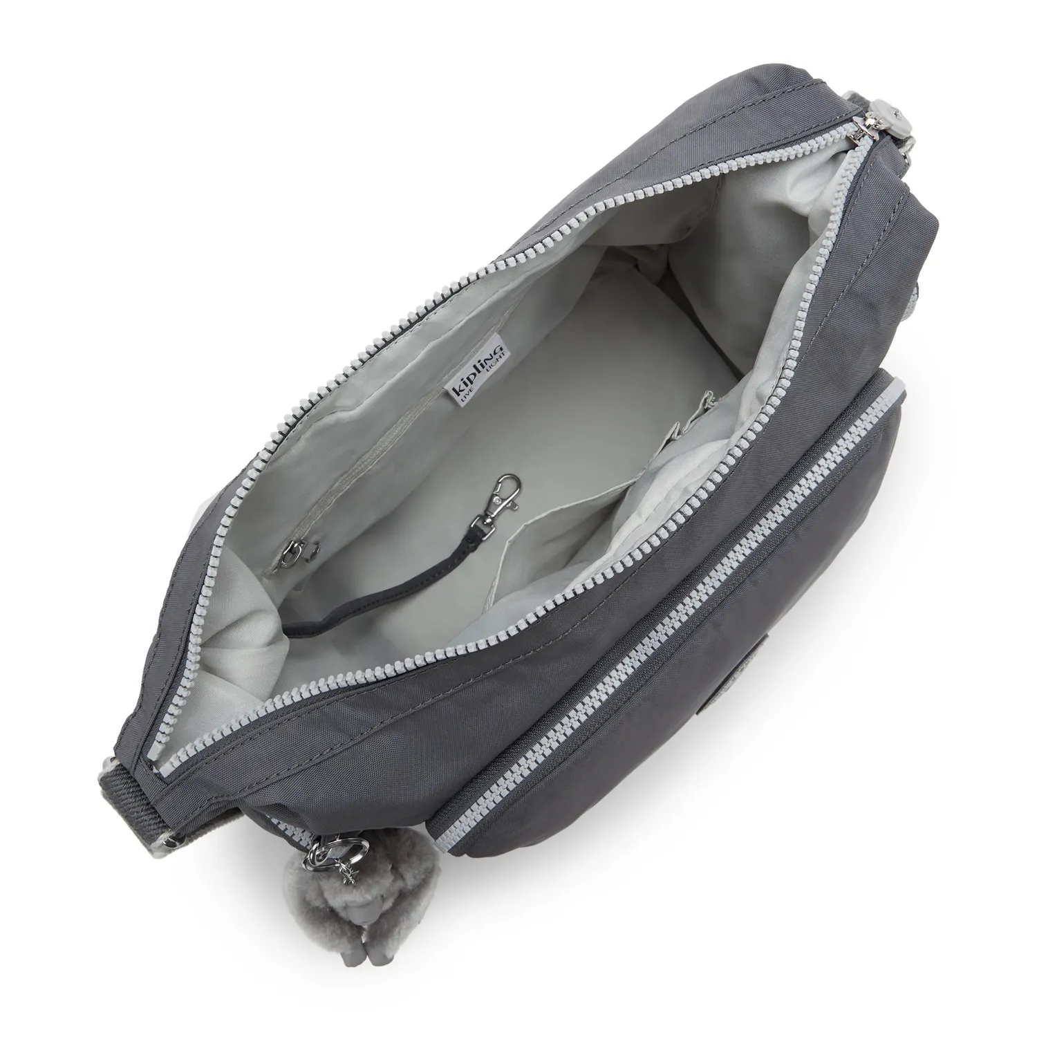 Kipling Gabb crossbodytas Groot Moonlit Grey lichtgewicht