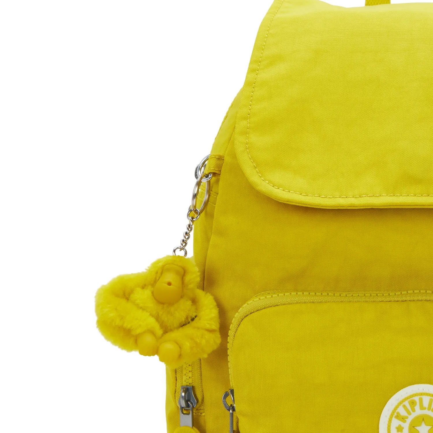 Kipling City Zip S rugzak klein Inside Yellow met penlussen