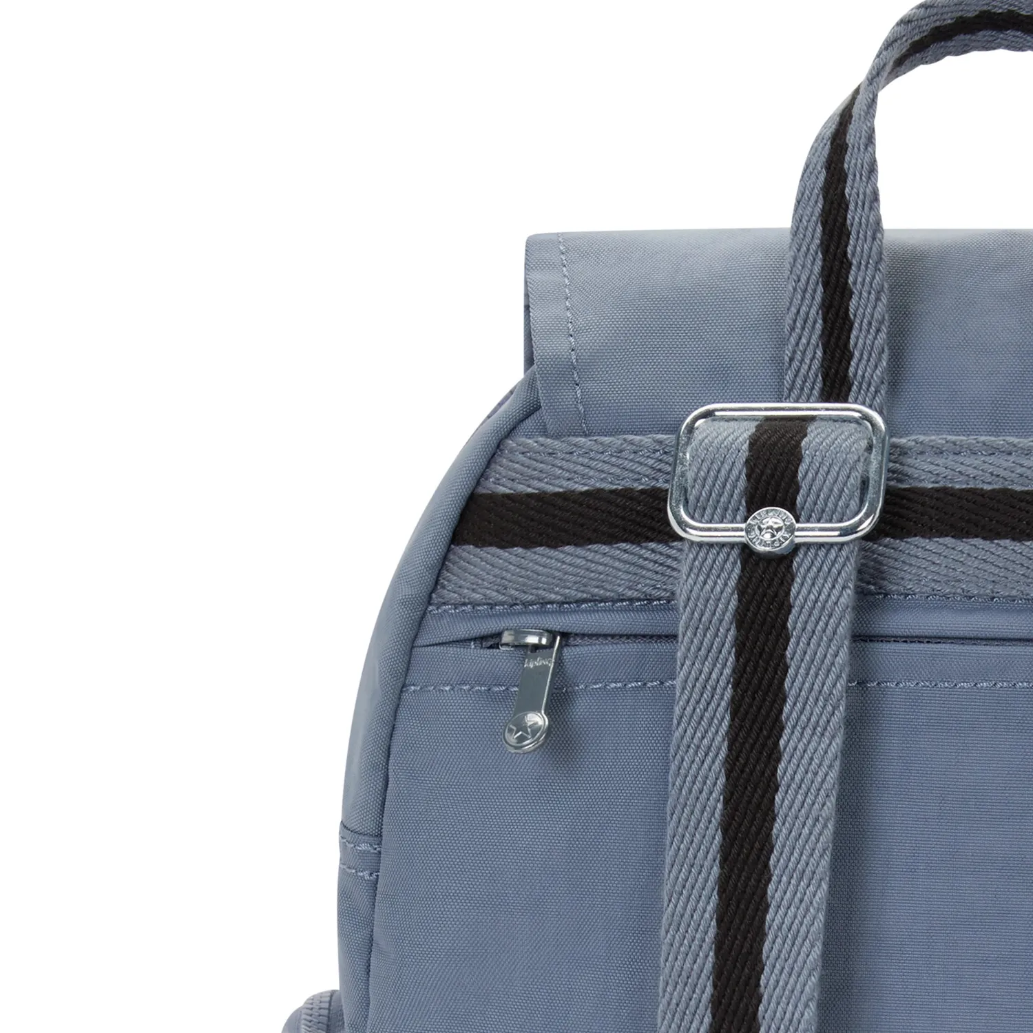 Kipling City Zip S rugzak klein Blue Stone met zijvakken
