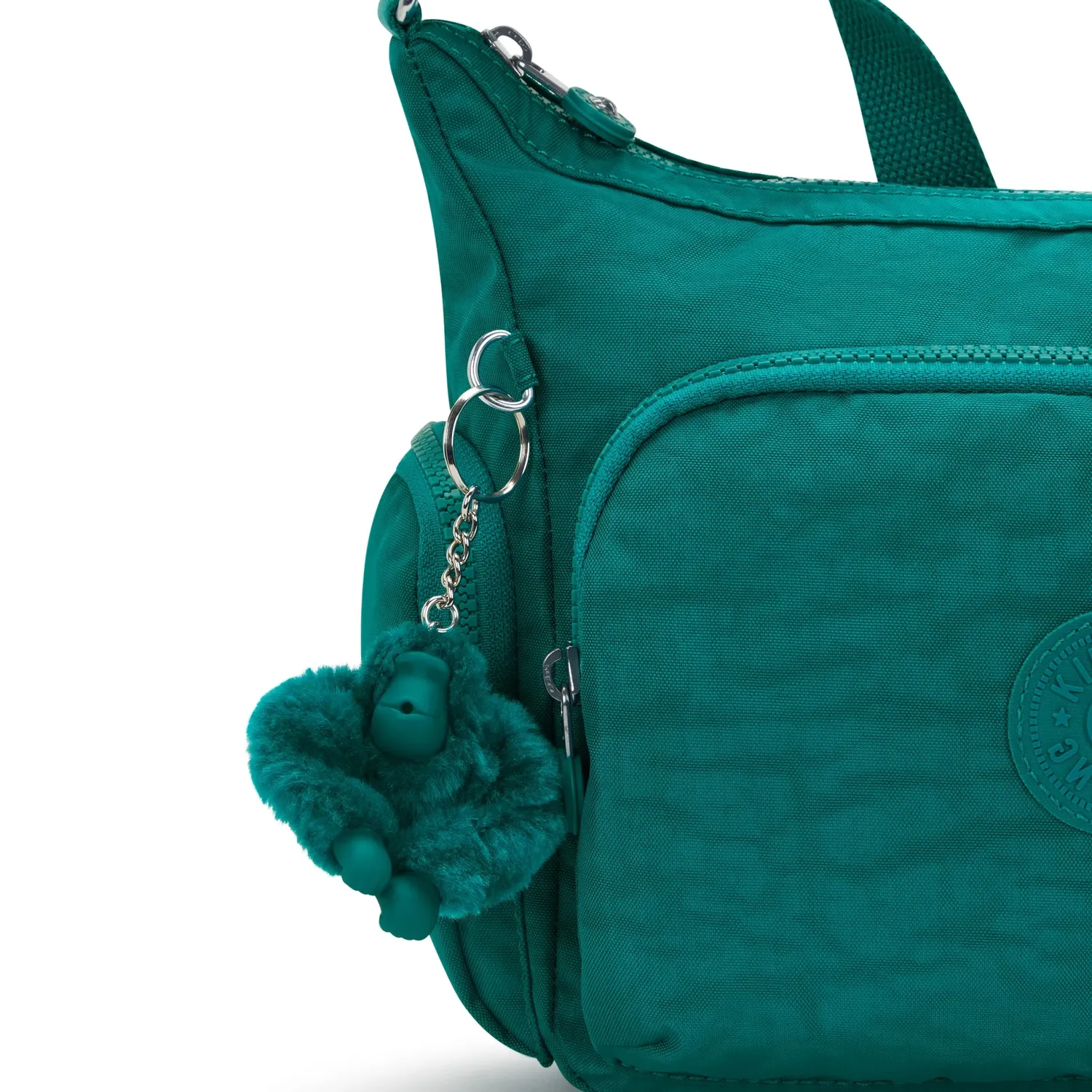 Kipling Gabb S crossbody tas Medium Outspoken Green met ritsvakken