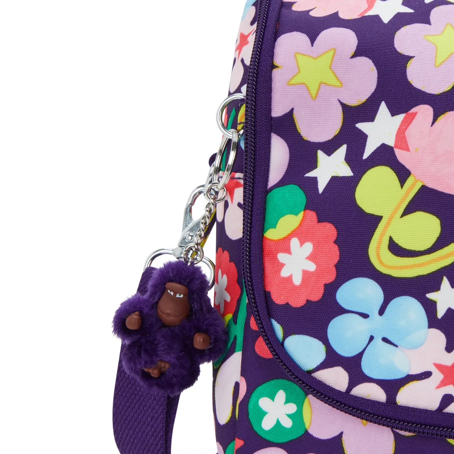 Kipling New Kichirou lunchtas Groot Fairy Flower trolleybevestiging