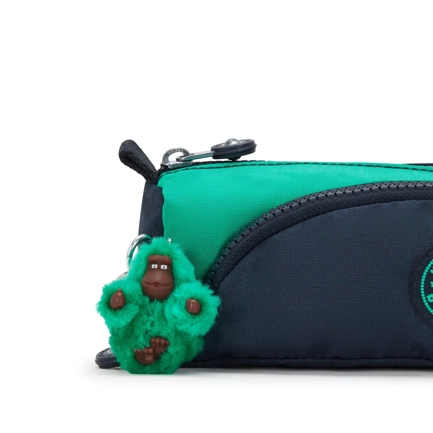 Kipling Cute pennenzak Medium Blue Green Block nylon