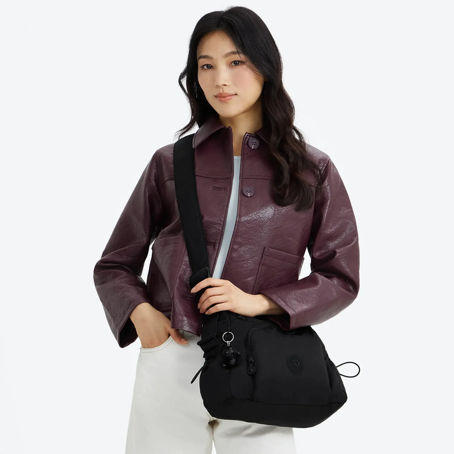 Kipling Gabb S crossbodytas Simply Black medium zwart
