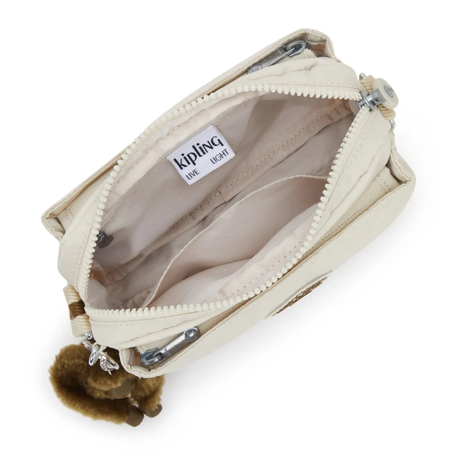Kipling Abanu crossbodytas Soft Sand Klein zandkleur