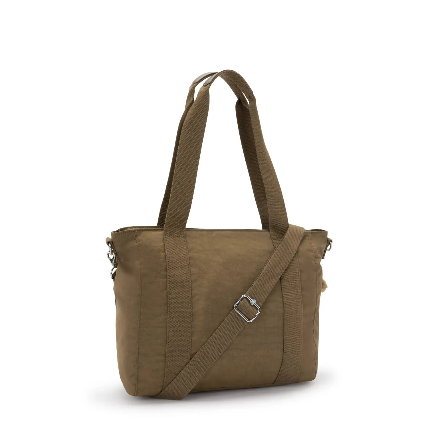 Kipling Asseni S shopper Smooth Khaki klein met schouderriem