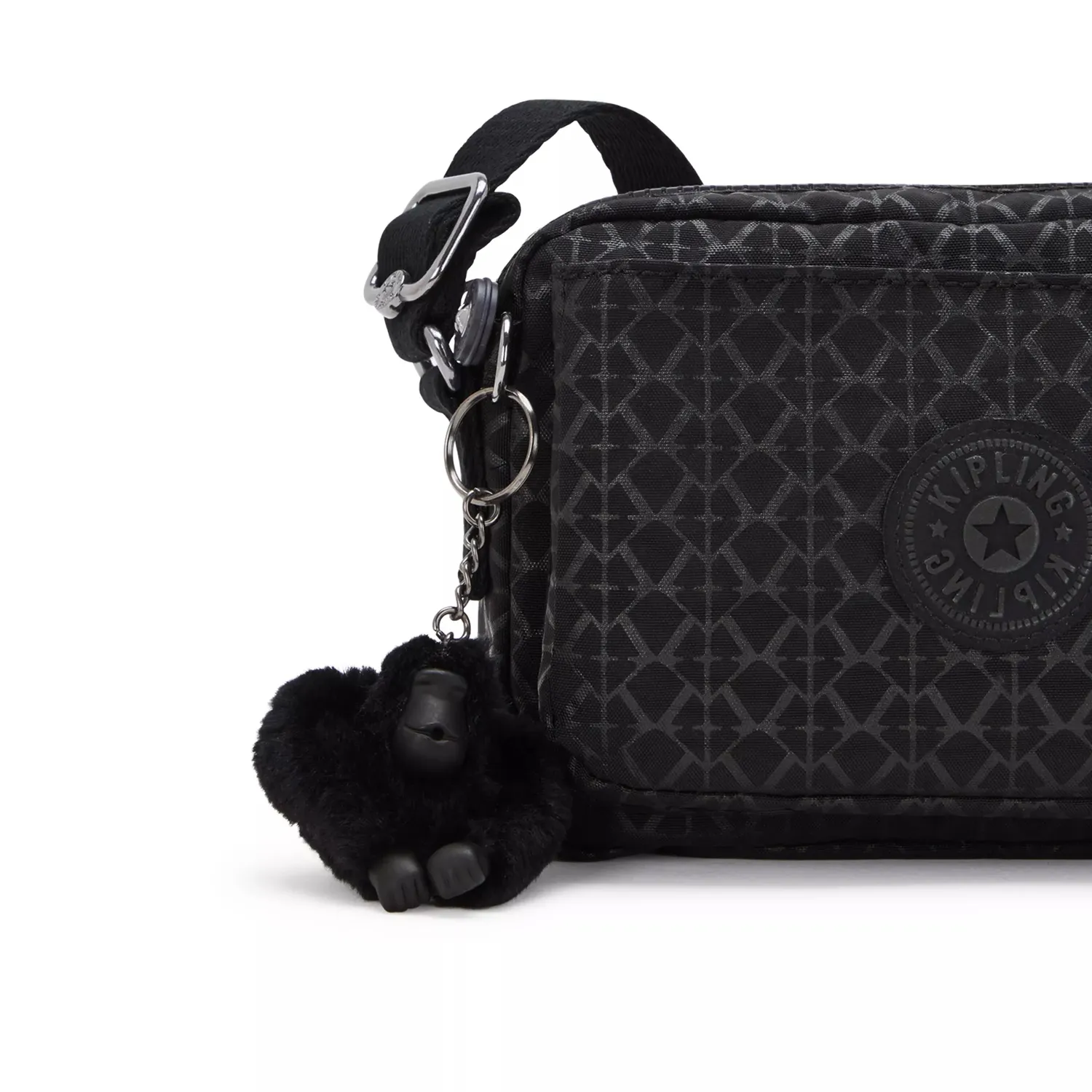 Kipling Abanu crossbody tas klein Signature Emb bedrukt