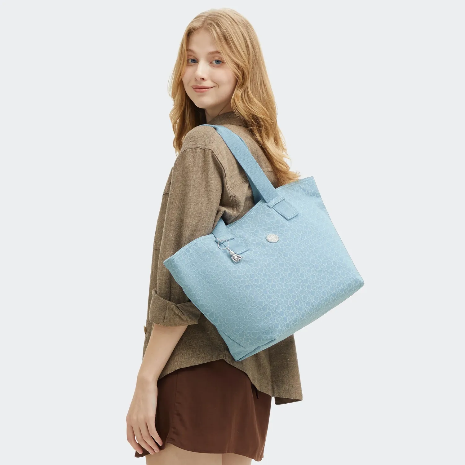 Kipling Raaja shopper Groot Light Denim A4
