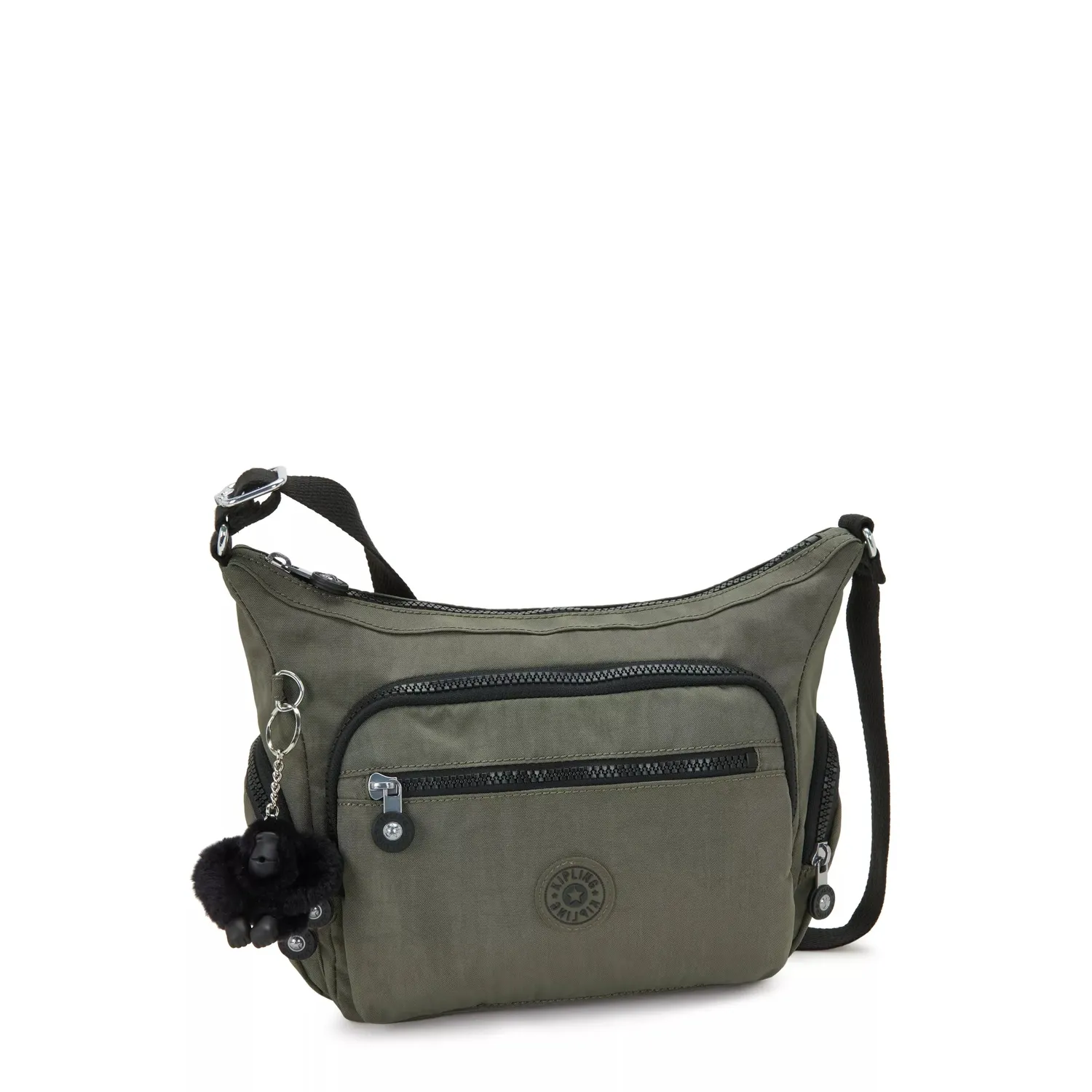 Kipling Gabbie S crossbody tas Green Moss Klein met vakken