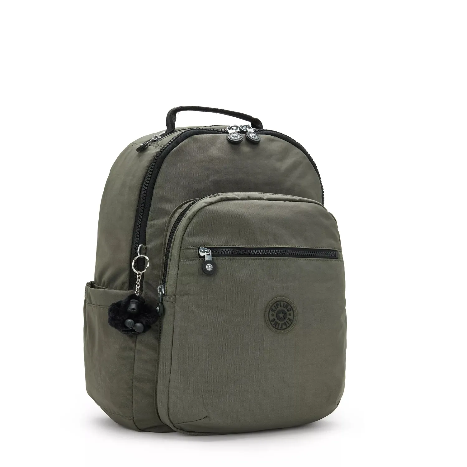 Kipling Seoul rugzak Groot Green Moss met 15 inch laptopvak